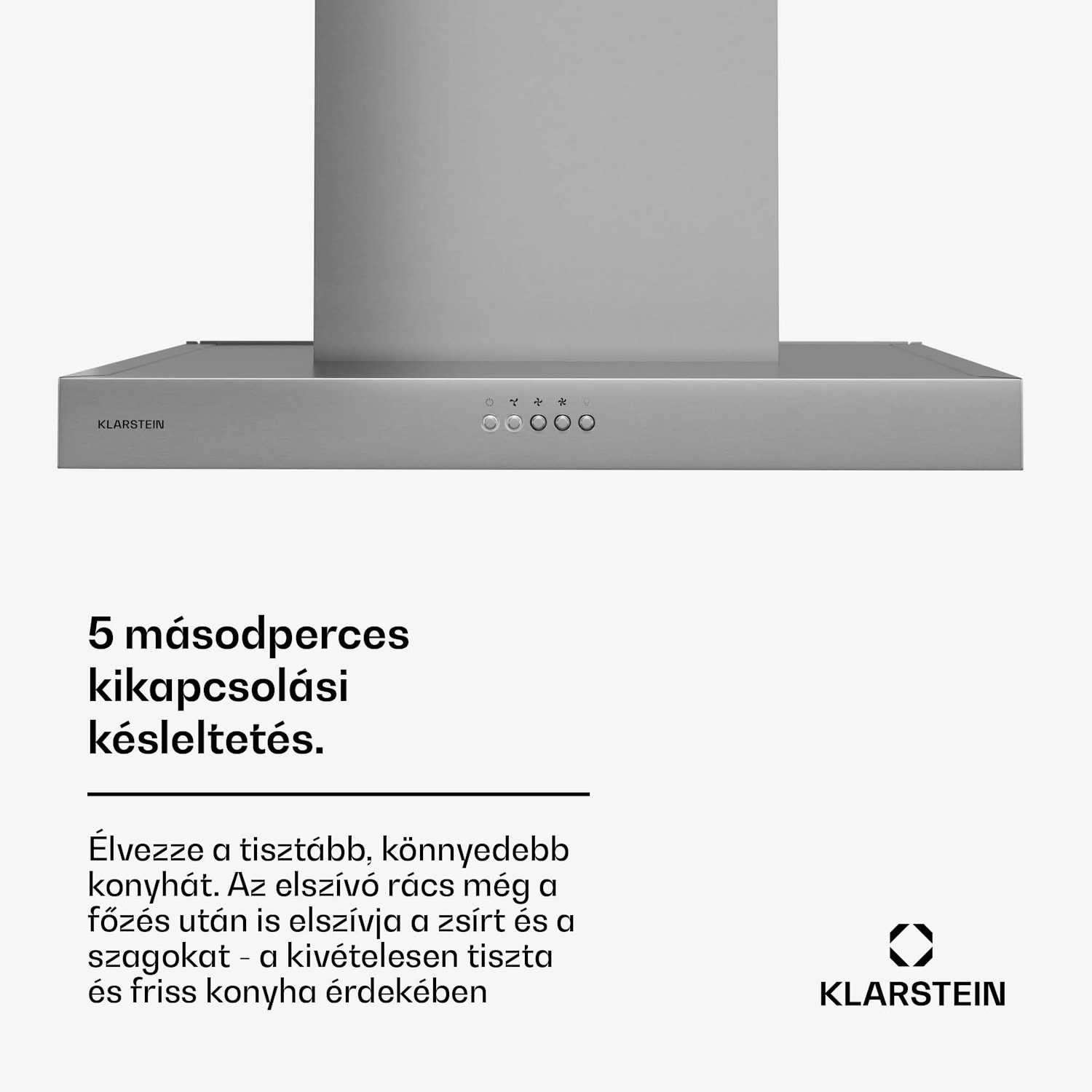 AeroClean páraelszívó, 649,9 m³/h, 4 szint, EEK A++, elszívás/recirkuláció 60 cm | Rozsdamentes acél