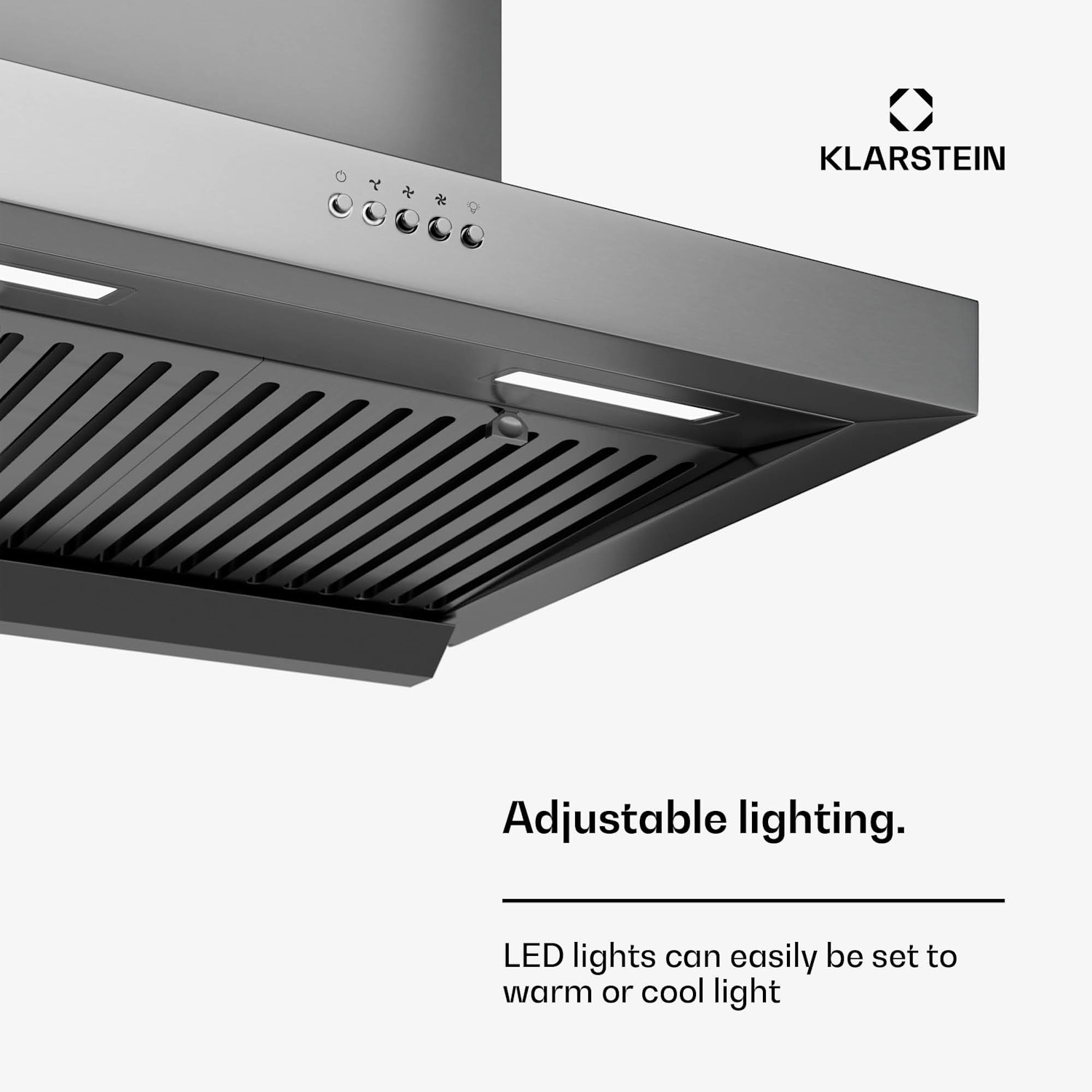 AeroClean-liesituuletin | 649,9 m³/h | 4 tasoa | energiatehokkuusluokka A++ | poistoilma/kiertoilma 60 cm | Ruostumaton Teräs