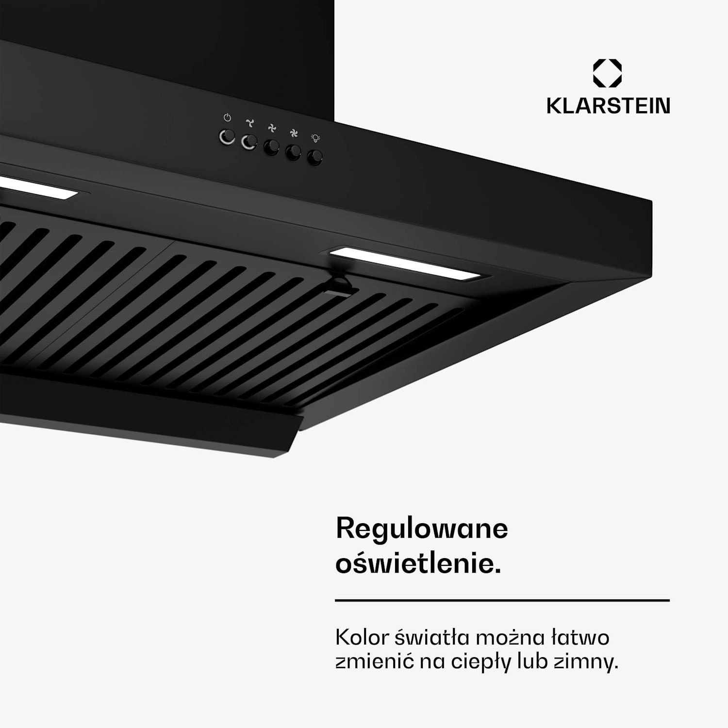 AeroClean okap/wyciąg, 649,9 m³/h, 4 poziomy, EEK A++, tryb otwarty/zamknięty 60 cm | Czarny