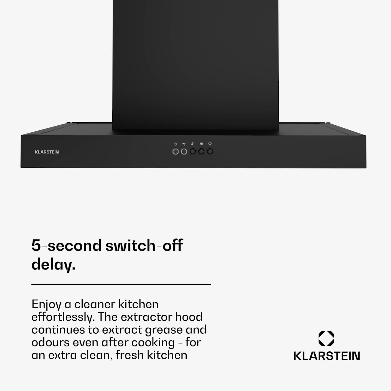 AeroClean afzuigkap | 649,9 m³/h | 4 standen | EEK A++ | afvoer/recirculatie 60 cm | Zwart