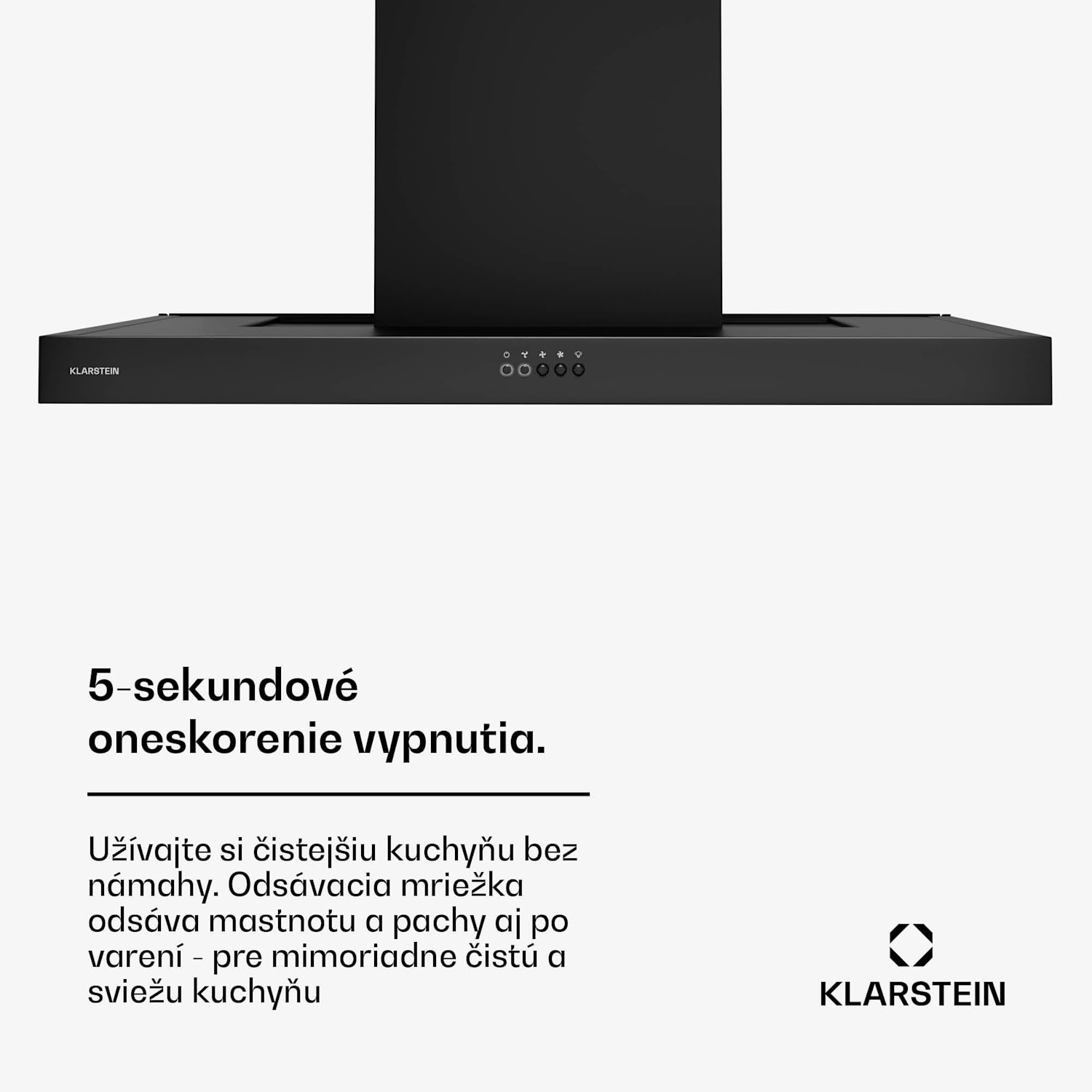 AeroClean digestor, 649,9 m³/h, 4 úrovne, EEK A++, odsávanie/recirkulácia vzduchu 90 cm | Čierna