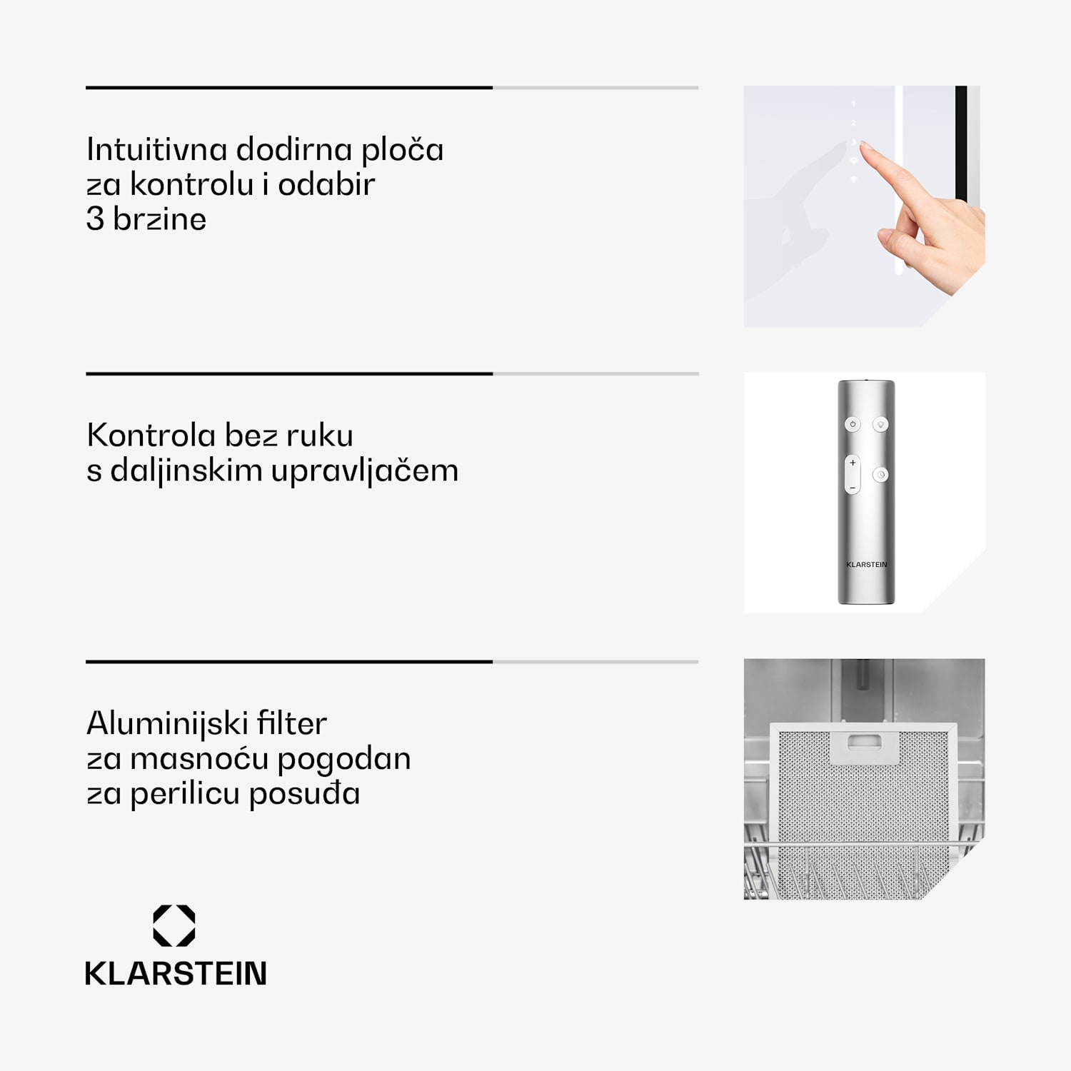 LuxeAir napa, 90 cm, WLAN + Bluetooth, LED, 750 m³/h, ekstrakcija/recirkulacija, EEC: A 90 cm