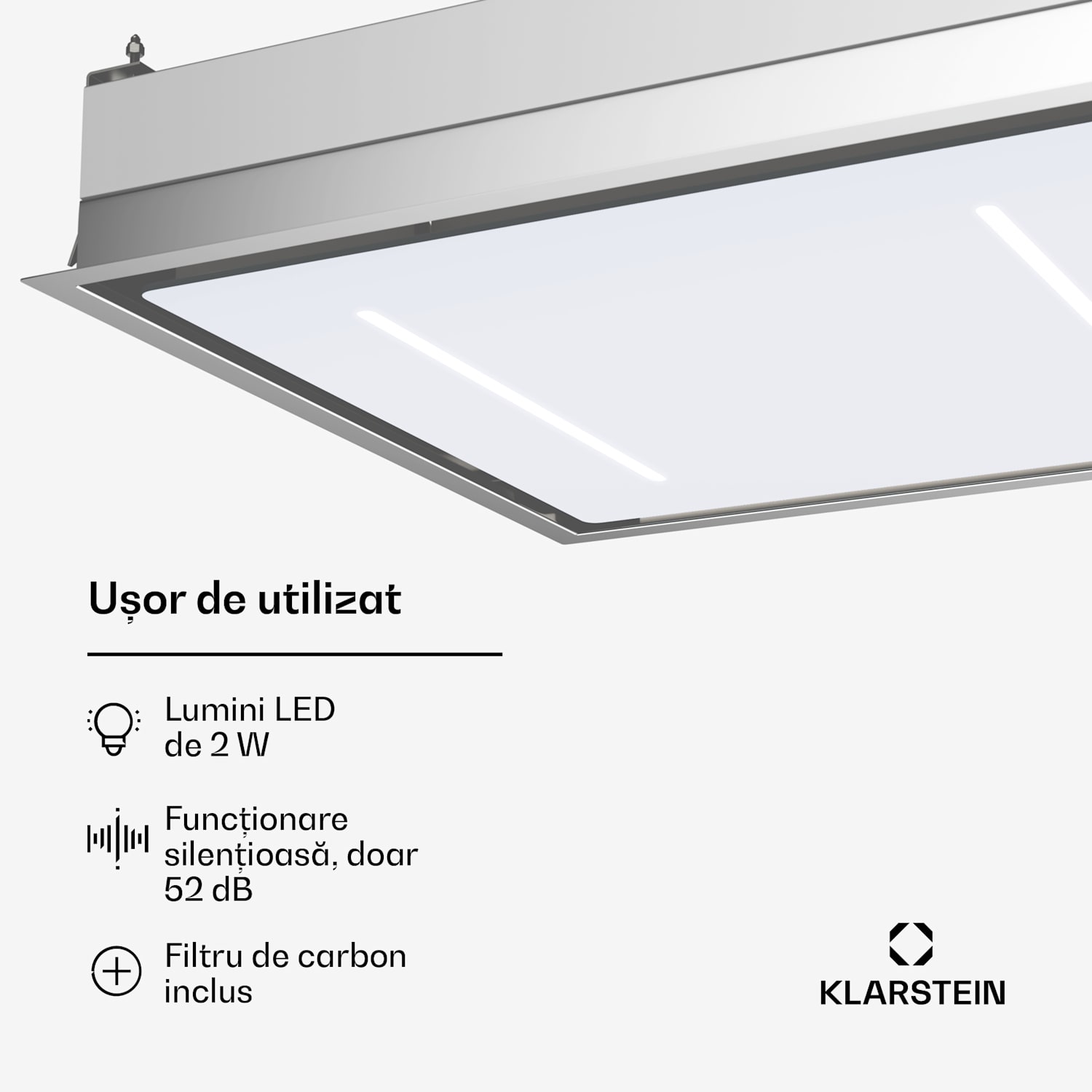 Hota LuxeAir, 90 cm, WLAN + Bluetooth, LED, 750 m³/h, extracție/recirculare, CEE: A 90 cm
