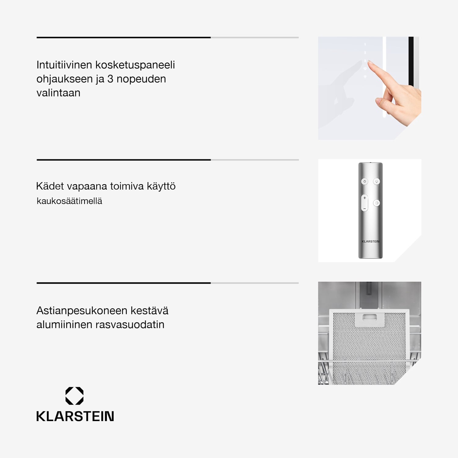 LuxeAir-liesituuletin | 110 cm | WLAN + Bluetooth | LED | 690 m³/h | poistoilma/kiertoilma | energiatehokkuusluokka: A 110 cm