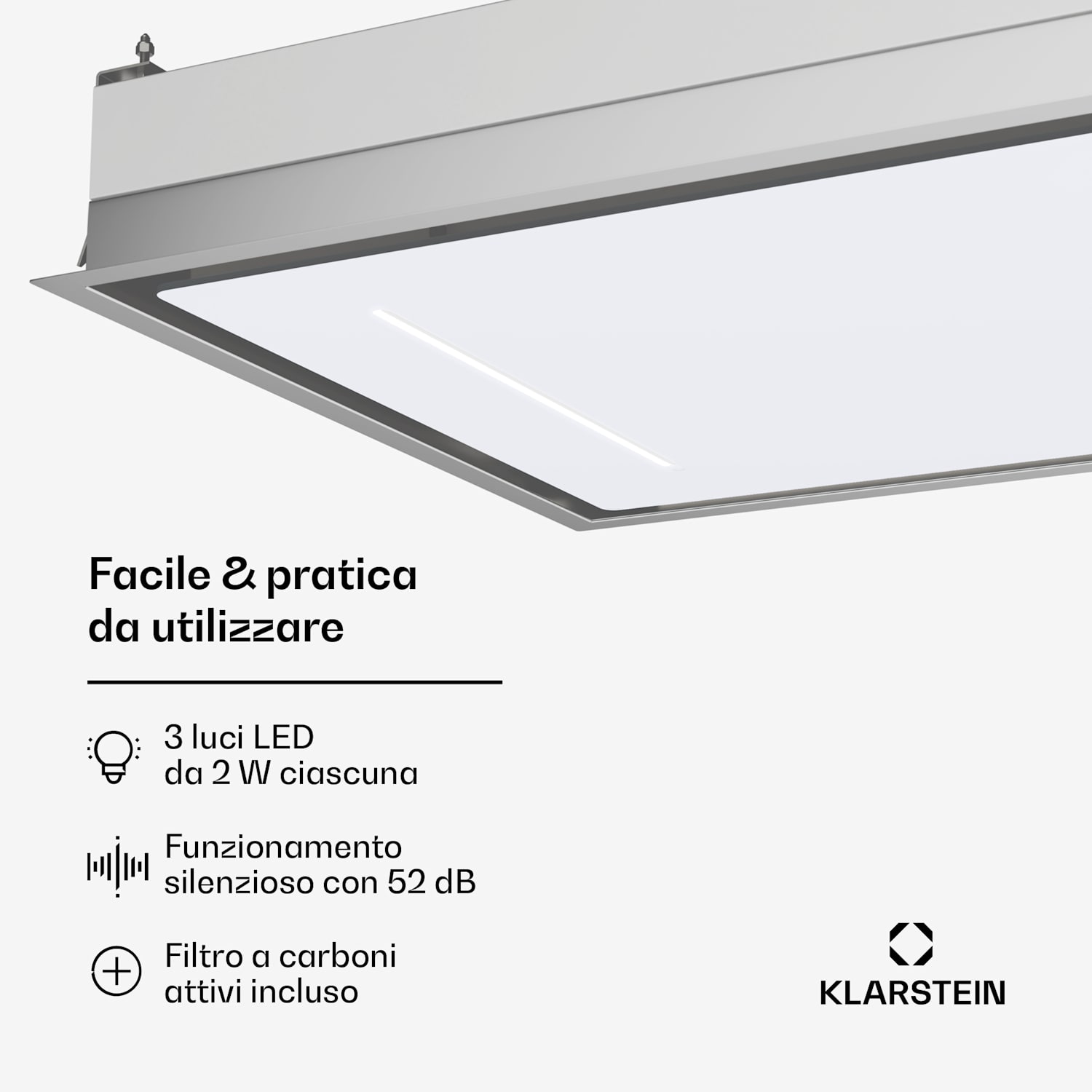 LuxeAir - Cappa aspirante | 110 cm | WiFi + Bluetooth | LED | 750 m³/ora | Scarico/ricircolo | Classe energetica: A 110 cm