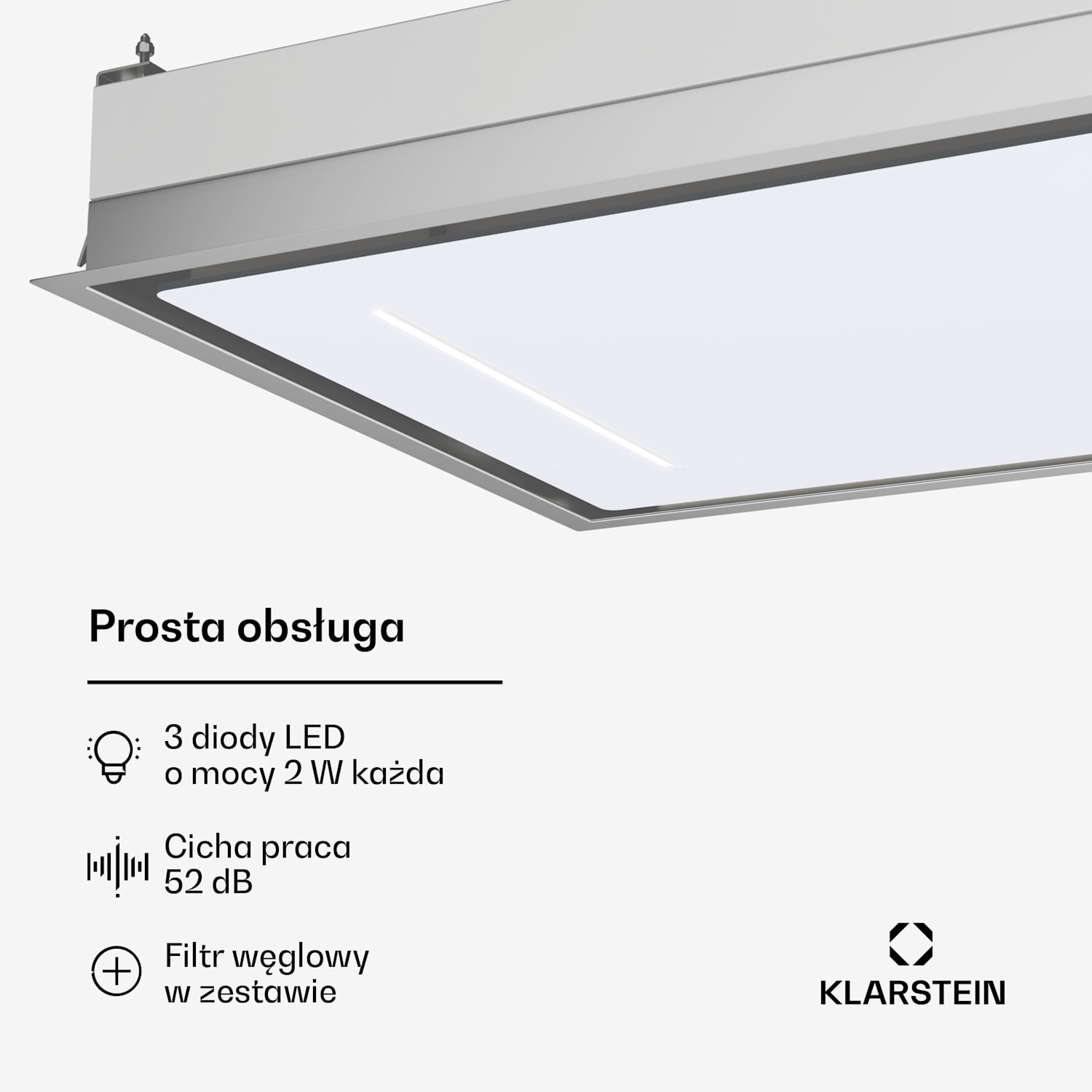 LuxeAir okap sufitowy, 110 cm, Wi-Fi + Bluetooth, LED, 750 m³/h, wyciąg/pochłaniacz, klasa energetyczna A 110 cm