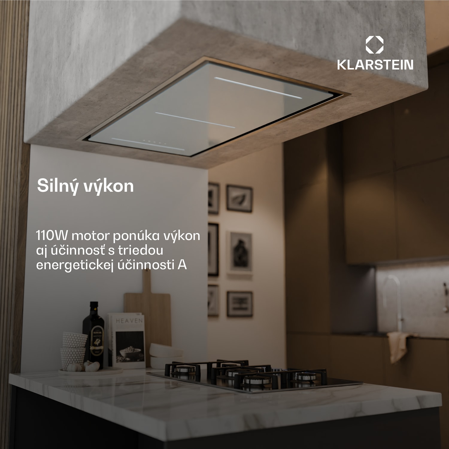 LuxeAir digestor, 110 cm, WLAN + Bluetooth, LED, 750 m³/h, odsávanie/recirkulácia, EEC: A 110 cm