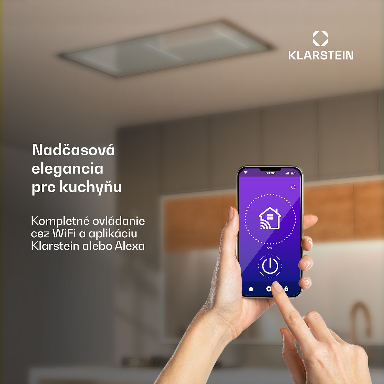 LuxeAir digestor, 110 cm, WLAN + Bluetooth, LED, 750 m³/h, odsávanie/recirkulácia, EEC: A 110 cm