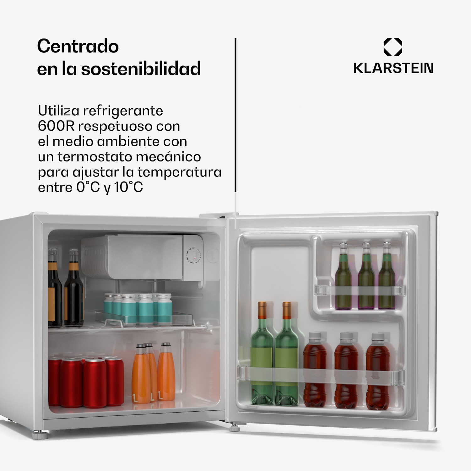 Mini nevera Irene | Retro | 46L | 37 dB silencio | EEK D | 0-10°C Blanco