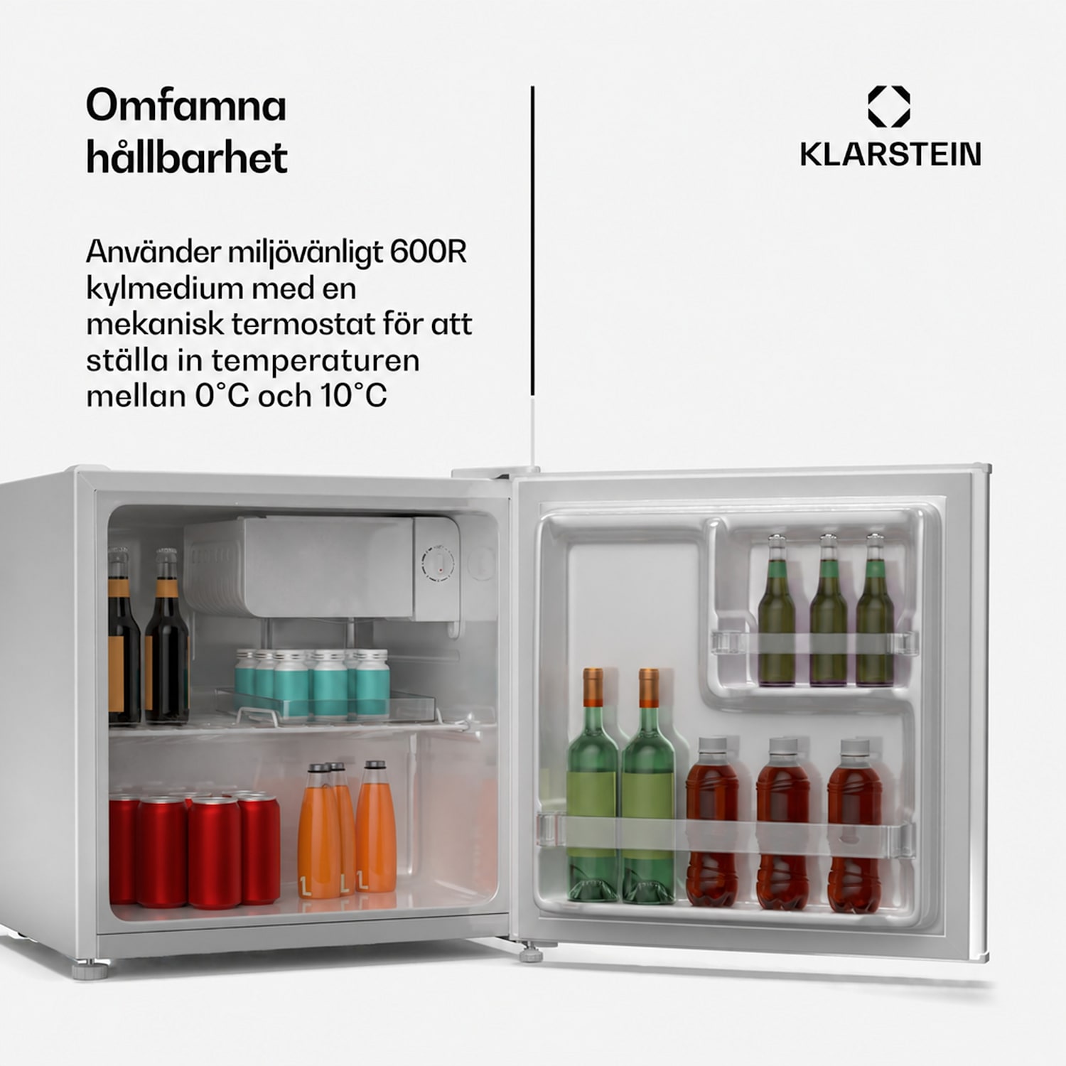 Irene Minikylskåp | Retro | 46 l | 37 dB tyst | energiklass D | 0–10 °C Vit