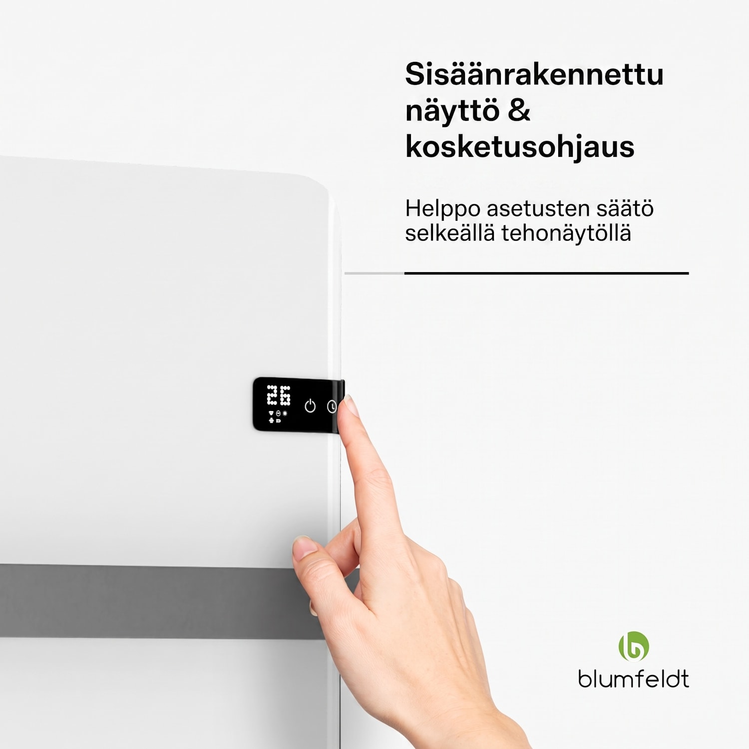 Älykäs infrapunalämmitin | infrapunalämmitin | pyyhkeenlämmitin | 500 W teho | IP24 Valkoinen