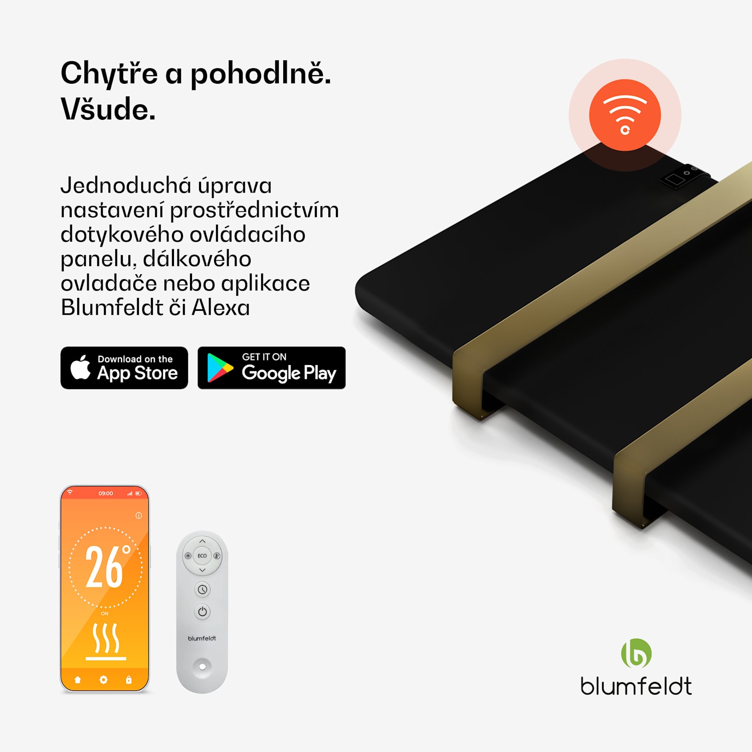 Inteligentní infračervený ohřívač, ohřívač ručníků, výkon 500 W, IP24 Černá