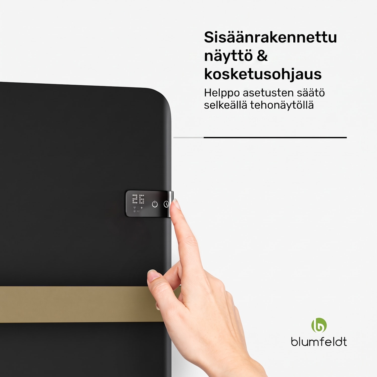 Älykäs infrapunalämmitin | infrapunalämmitin | pyyhkeenlämmitin | 500 W teho | IP24 Musta