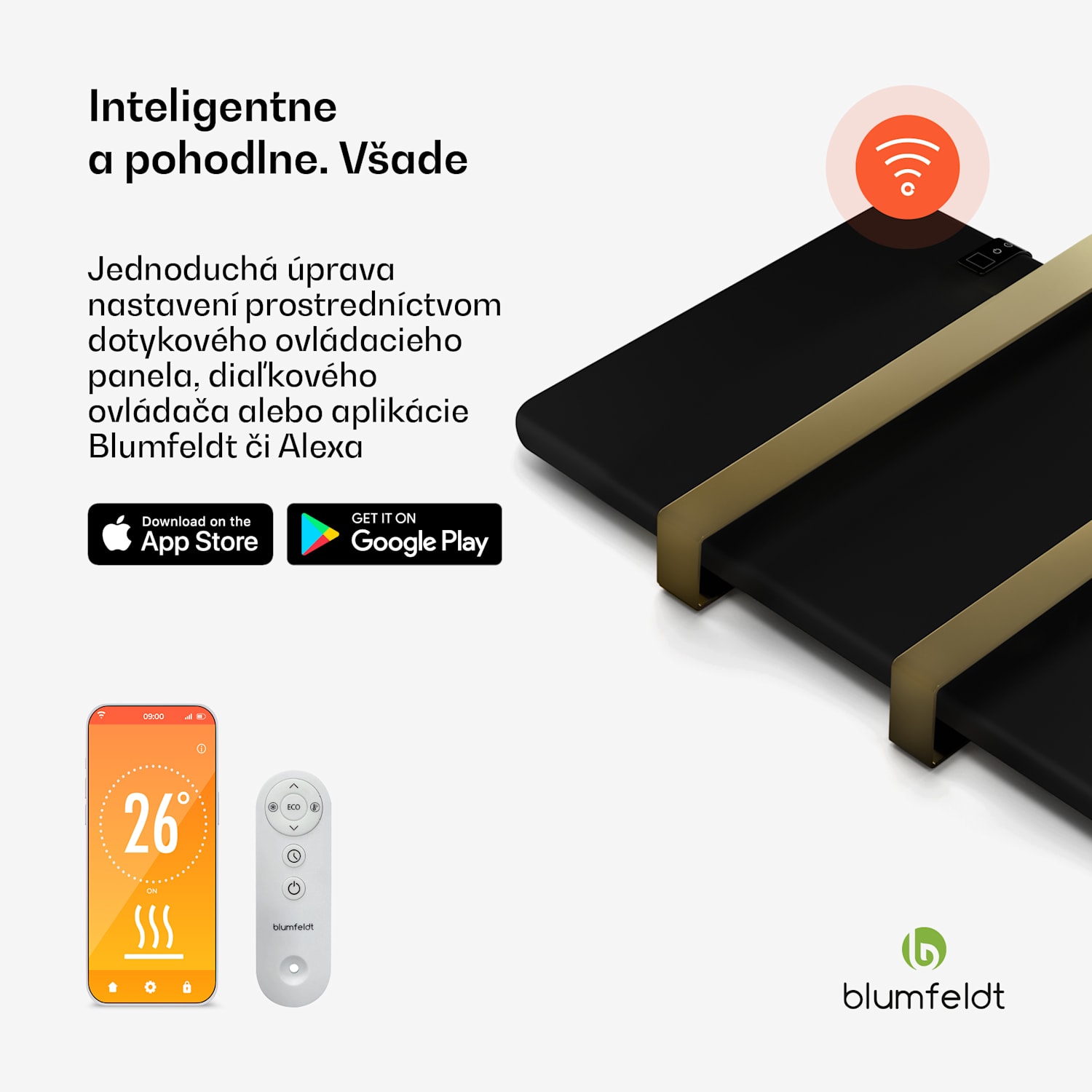 Inteligentný infračervený ohrievač, ohrievač uterákov, výkon 500 W, IP24 Čierna