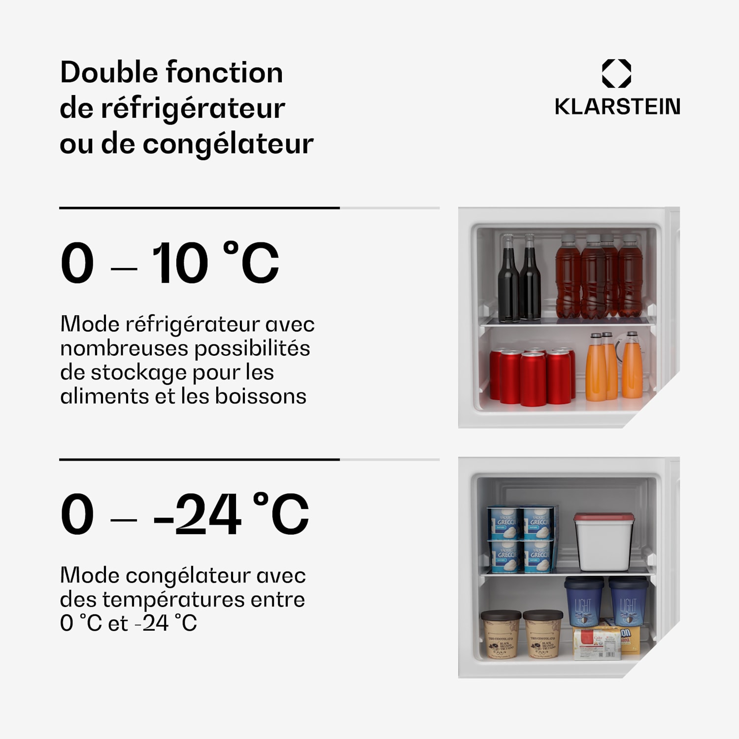 Irene koelvriescombinatie | compact | vriezer en koelkast ineen | zuinig Klassiek | Wit