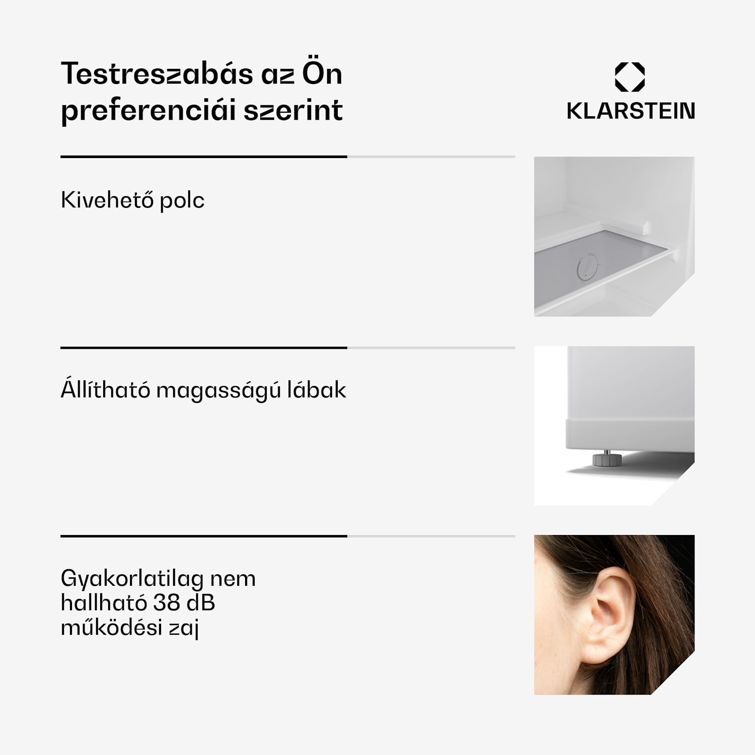 Irene hűtőszekrény és fagyasztó, kompakt, fagyasztó és hűtőszekrény egyben, gazdaságos Klasszikus | Fehér