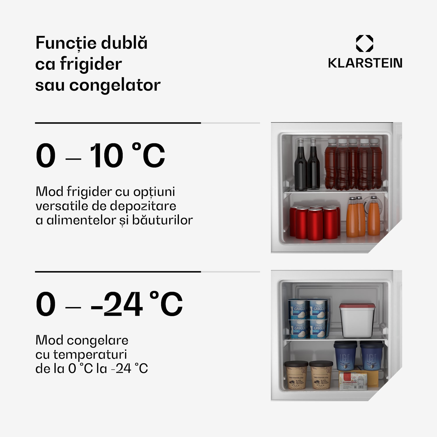 Irene frigider și congelator, compact, congelator și frigider într-unul singur, economic 