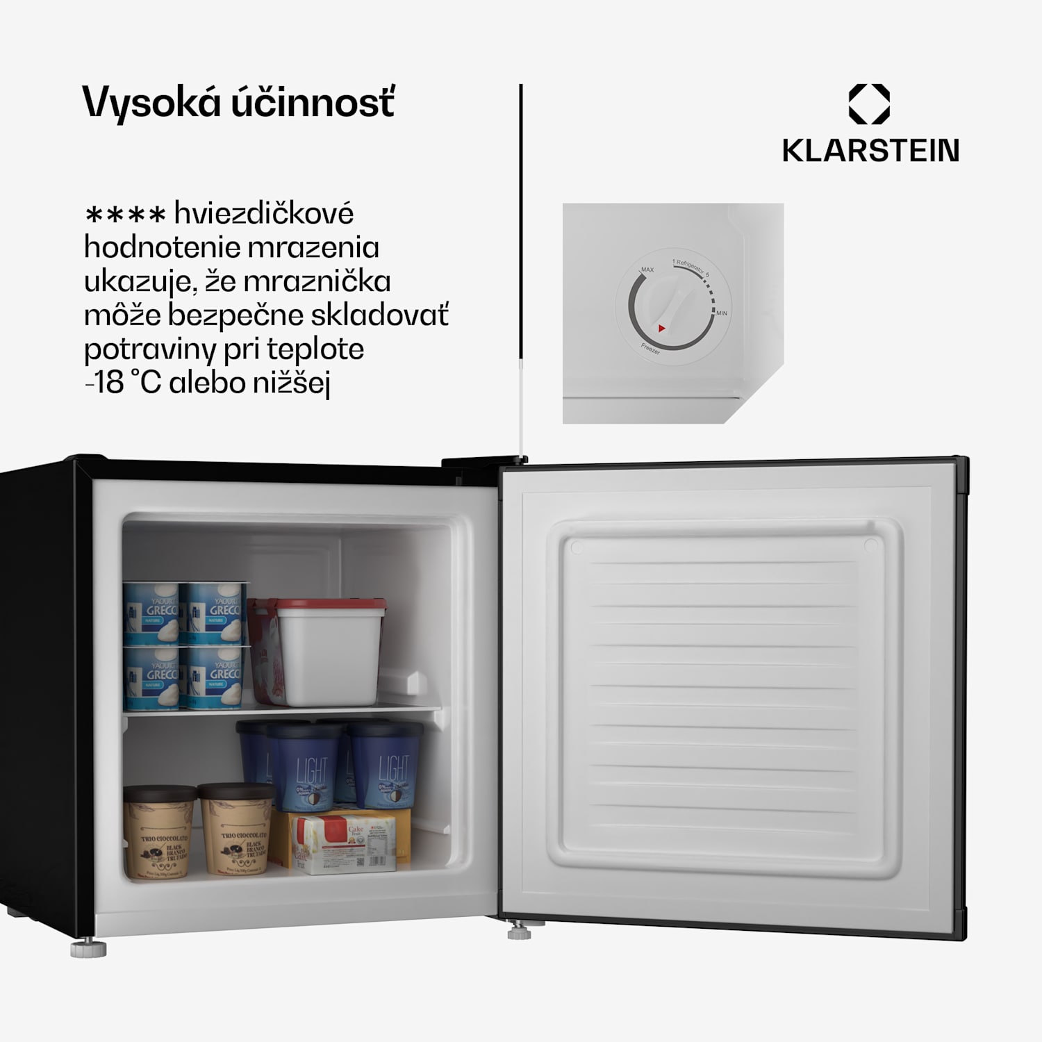 Irene chladnička a mraznička, kompaktná, mraznička a chladnička v jednom, úsporná Klasické | Čierna