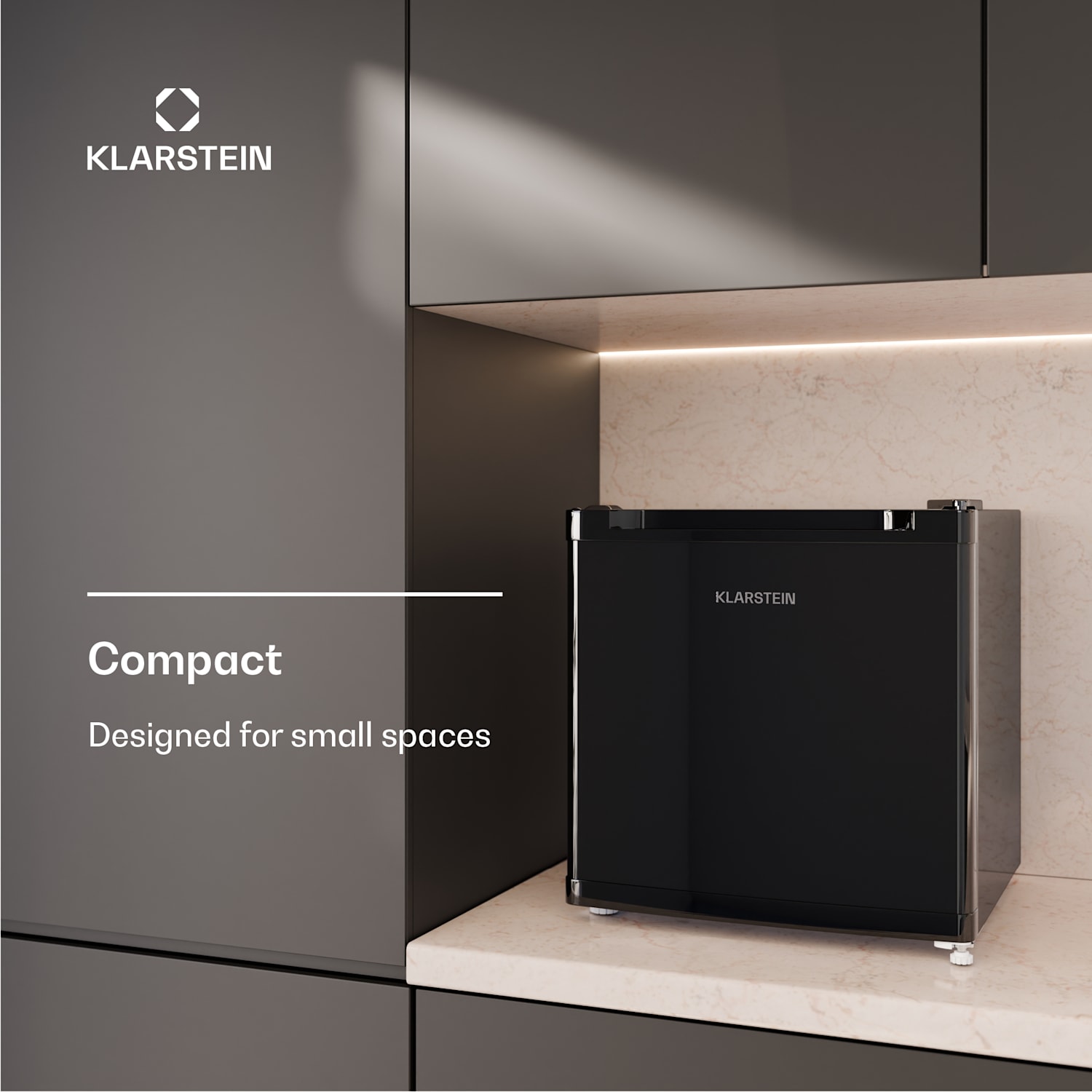 Irene koelvriescombinatie | compact | vriezer en koelkast ineen | zuinig Klassiek | Zwart