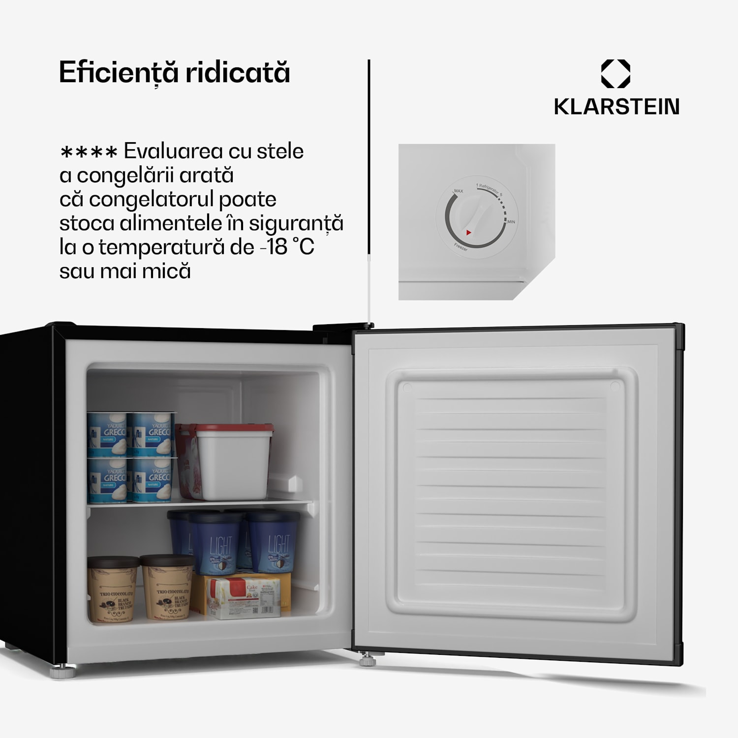 Irene Retro frigider și congelator, compact, congelator și frigider într-unul singur, economic 