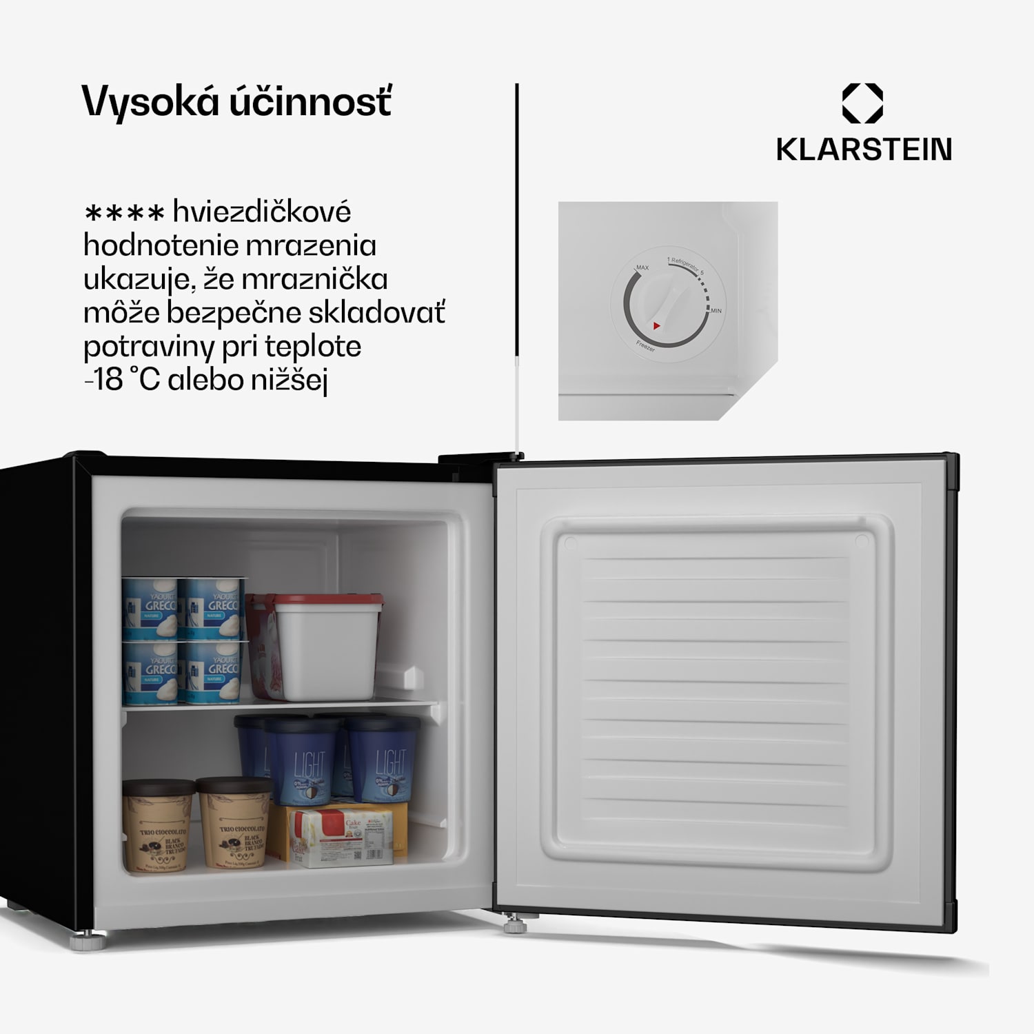 Irene Retro chladnička a mraznička, 31 litrov, mraznička a chladnička v jednom, úsporná Retro | Čierna