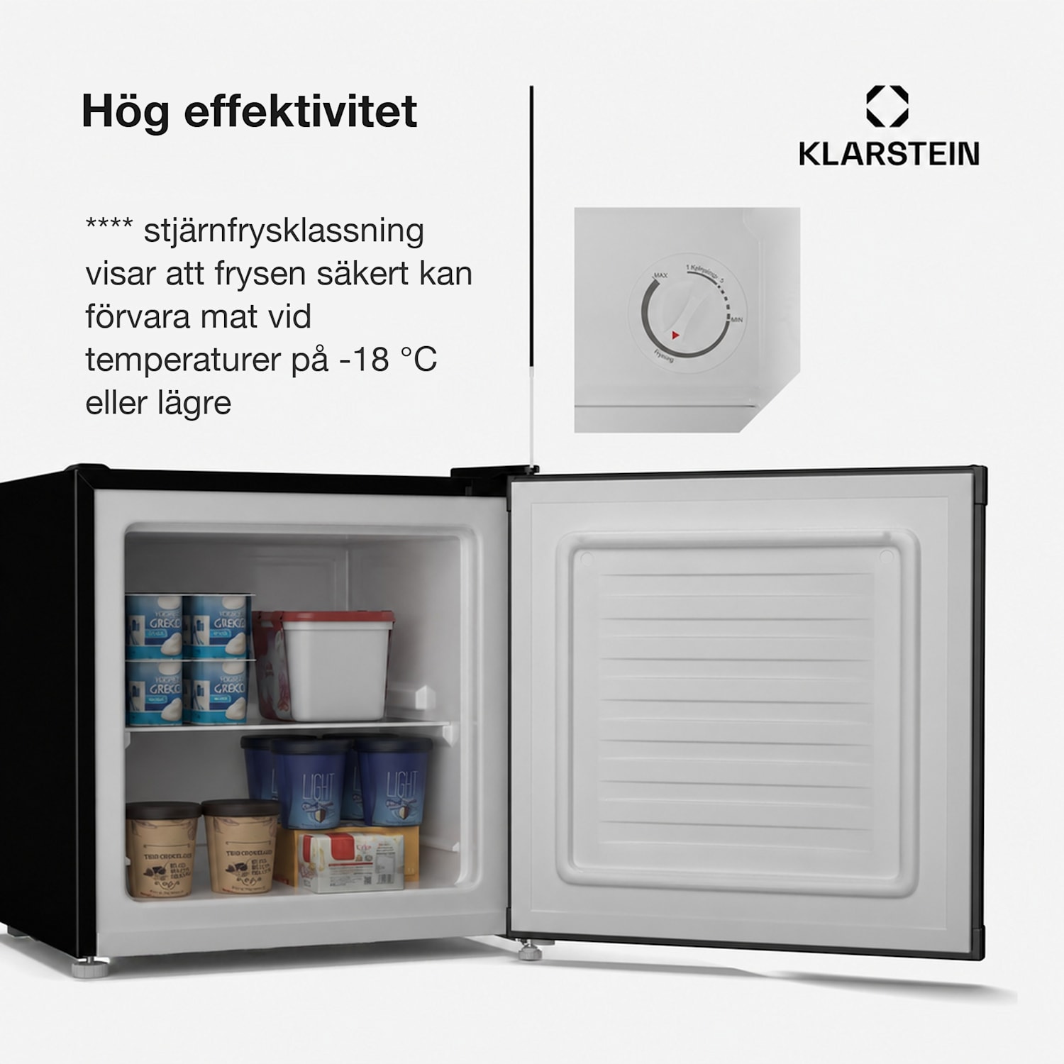 Irene Retro kyl/frys | 31 liter | frys och kyl i ett | energisnål Retro | Svart