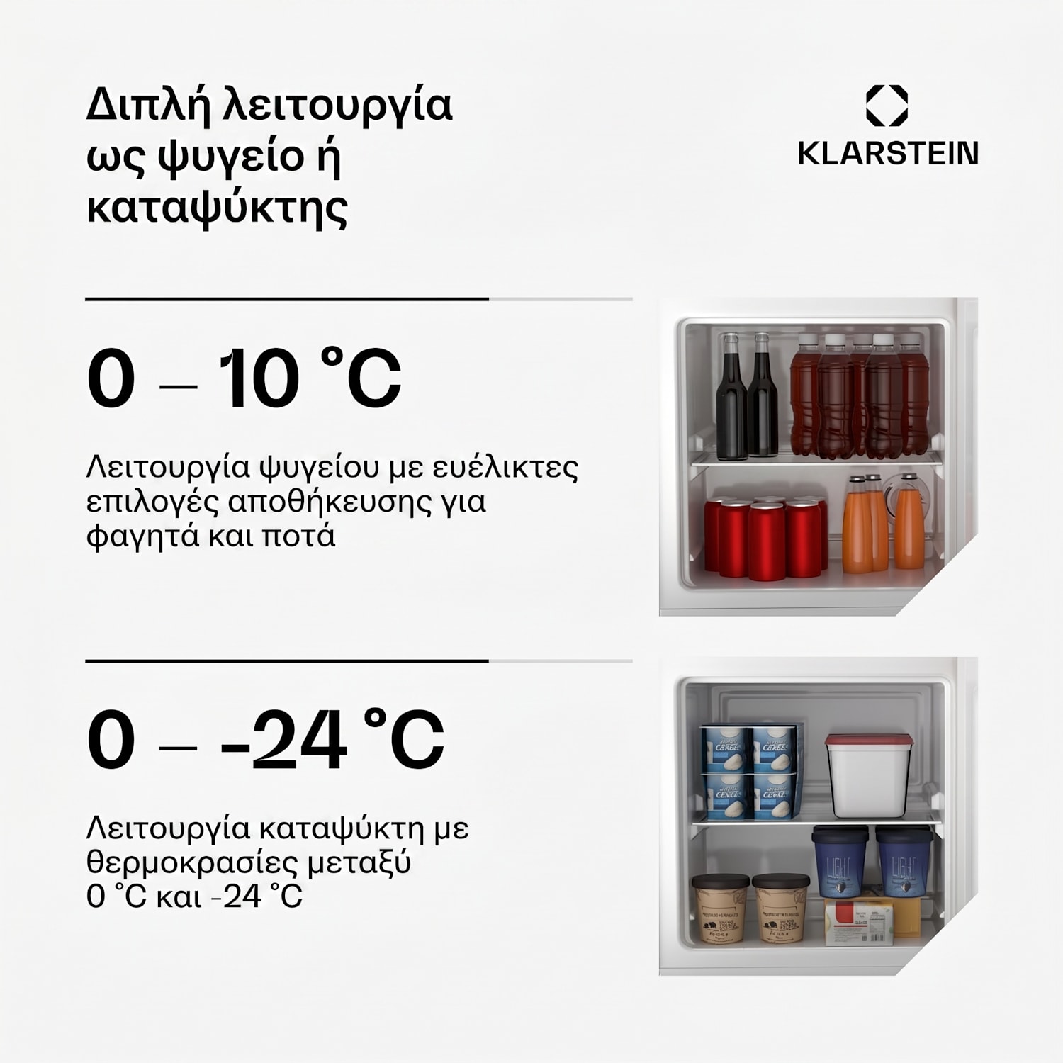 Irene Retro 49,6cm 31L Καταψύκτης Κόκκινος Ρετρό | Κόκκινο