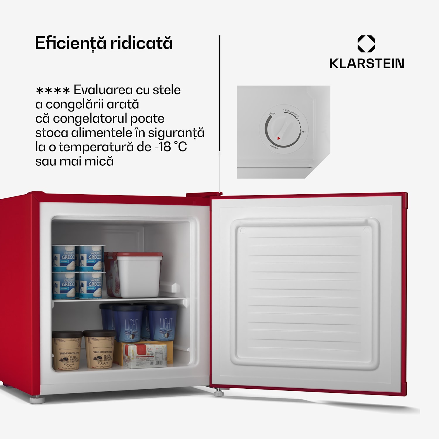 Irene Retro frigider și congelator, compact, congelator și frigider într-unul singur, economic 