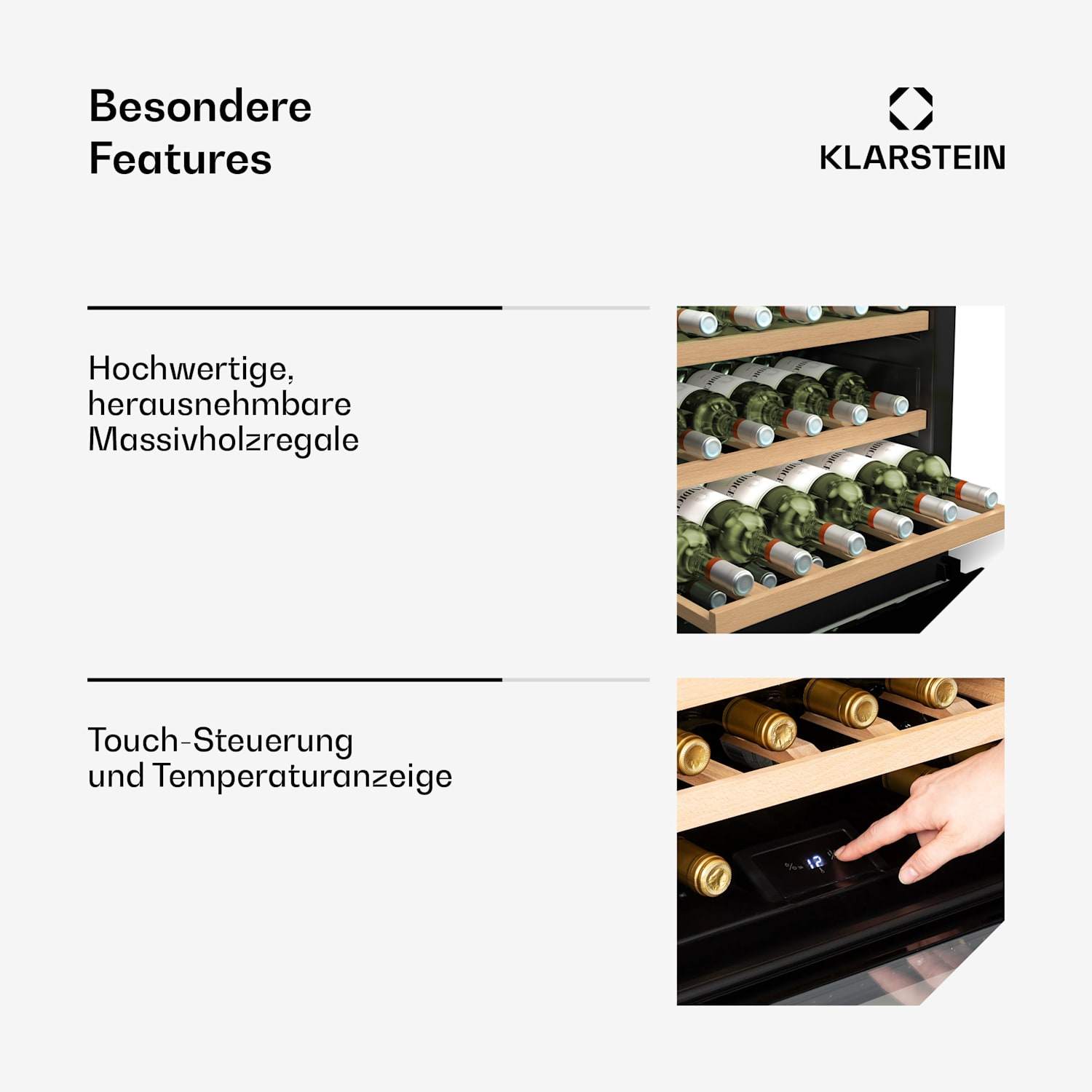 Vinsider 30 Built-In Uno Weinschrank | 30 Flaschen | integrierbar | LED | leise 