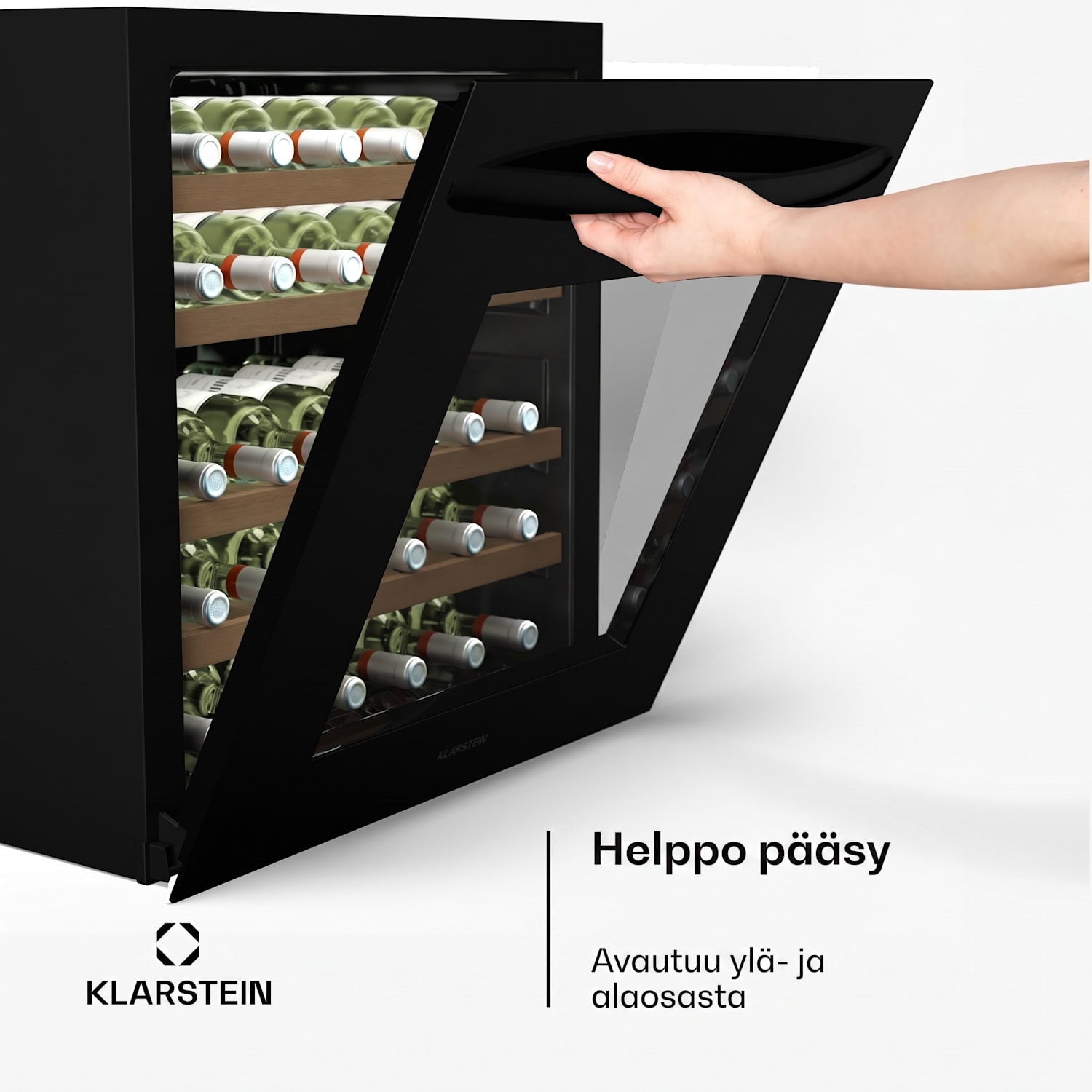Klarstein Vinoline 30 Built-In Uno -viinikaappi | 30 pulloa | integroitava | LED | hiljainen 