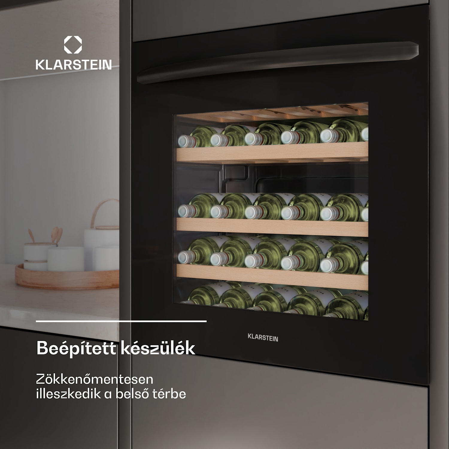 Vinsider 30 Built-In Uno borhűtő, 30 palack, beépíthető, LED, csendes 