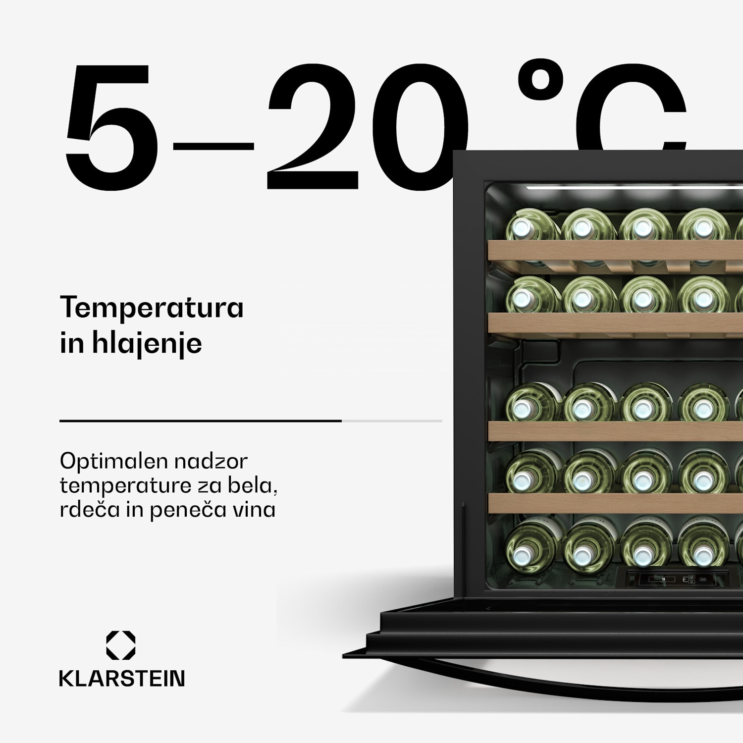 Vinsider 30 Built-In Uno, 30 steklenic, integriran, LED, tihi 