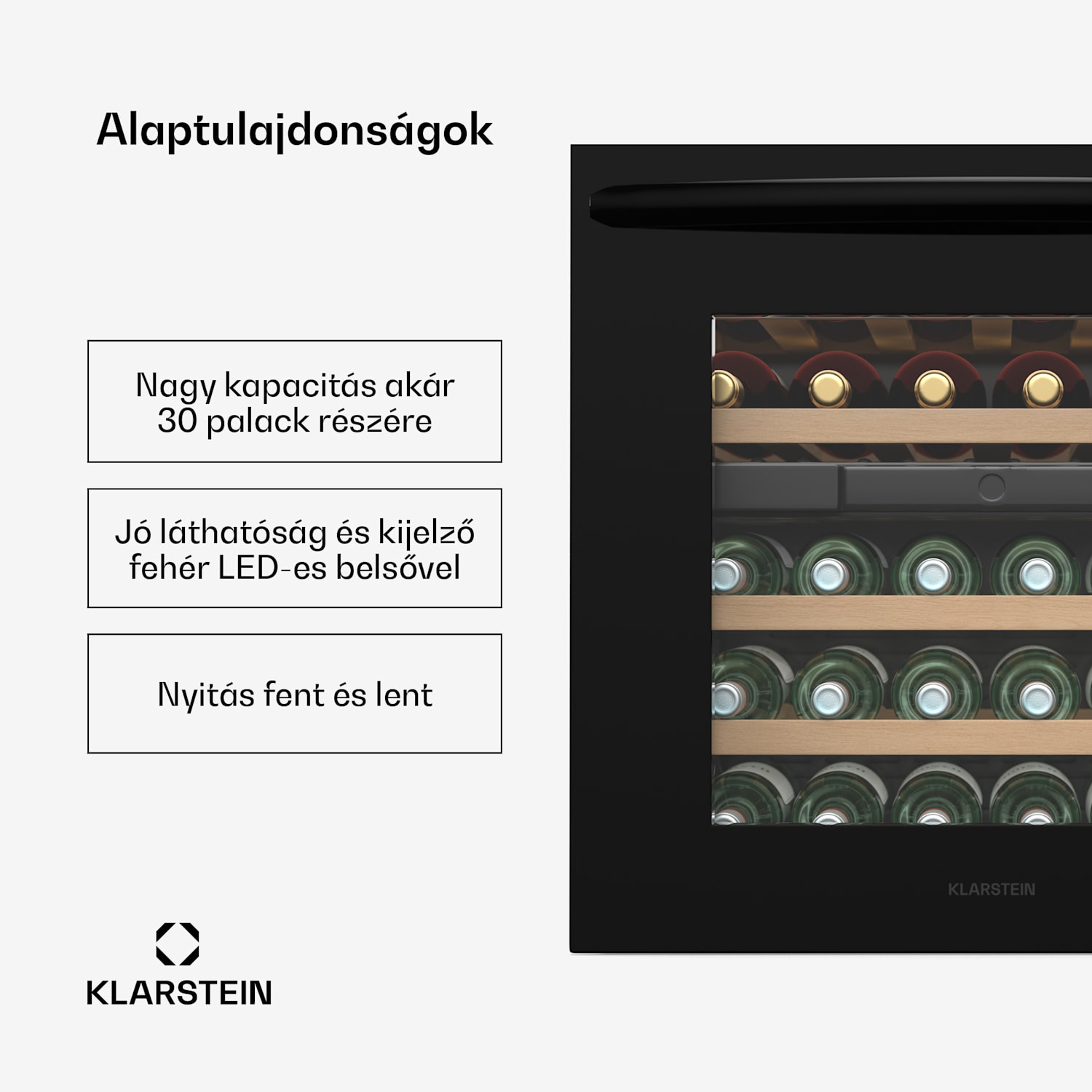 Vinsider 30 Built-In Duo borhűtő, 30 palack, beépíthető, LED, csendes 