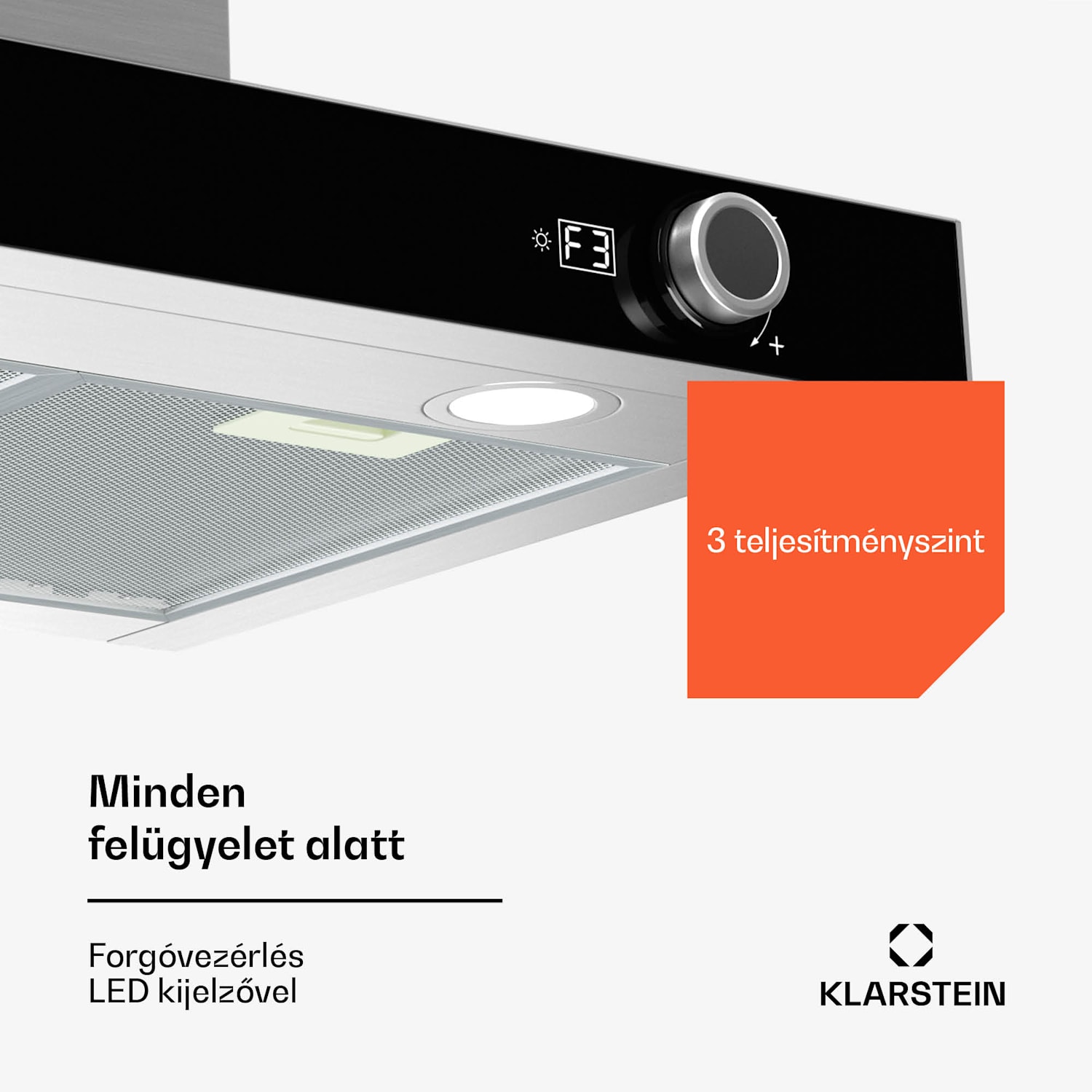 AirNova páraelszívó, légvisszavezetés és elszívás, A++ energiahatékonyság, 110 W, 620 m³/h 60 cm | Rozsdamentes acél