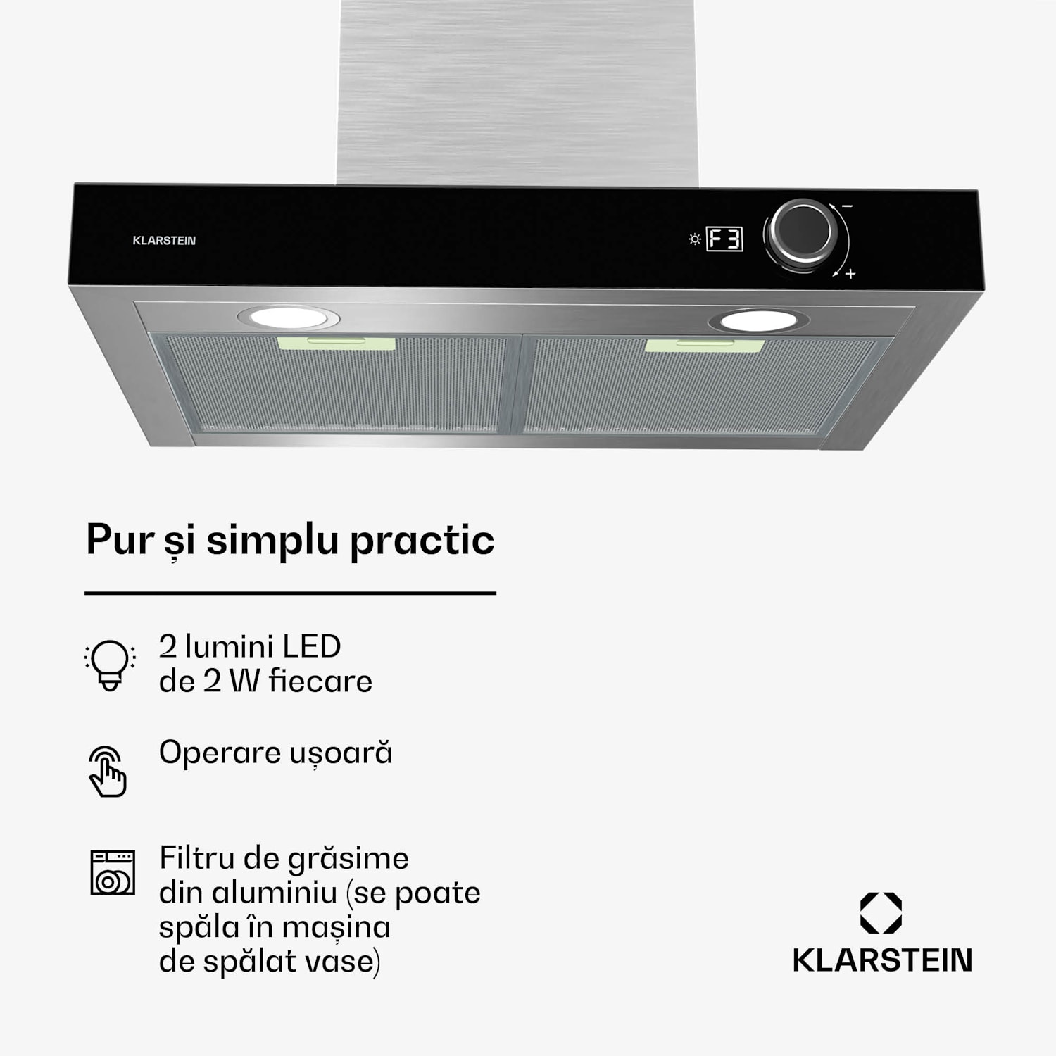 Hota AirNova, recirculare și extracție aer, eficiență energetică A++, 110 W, 620 m³/h 60 cm | Oțel inoxidabil