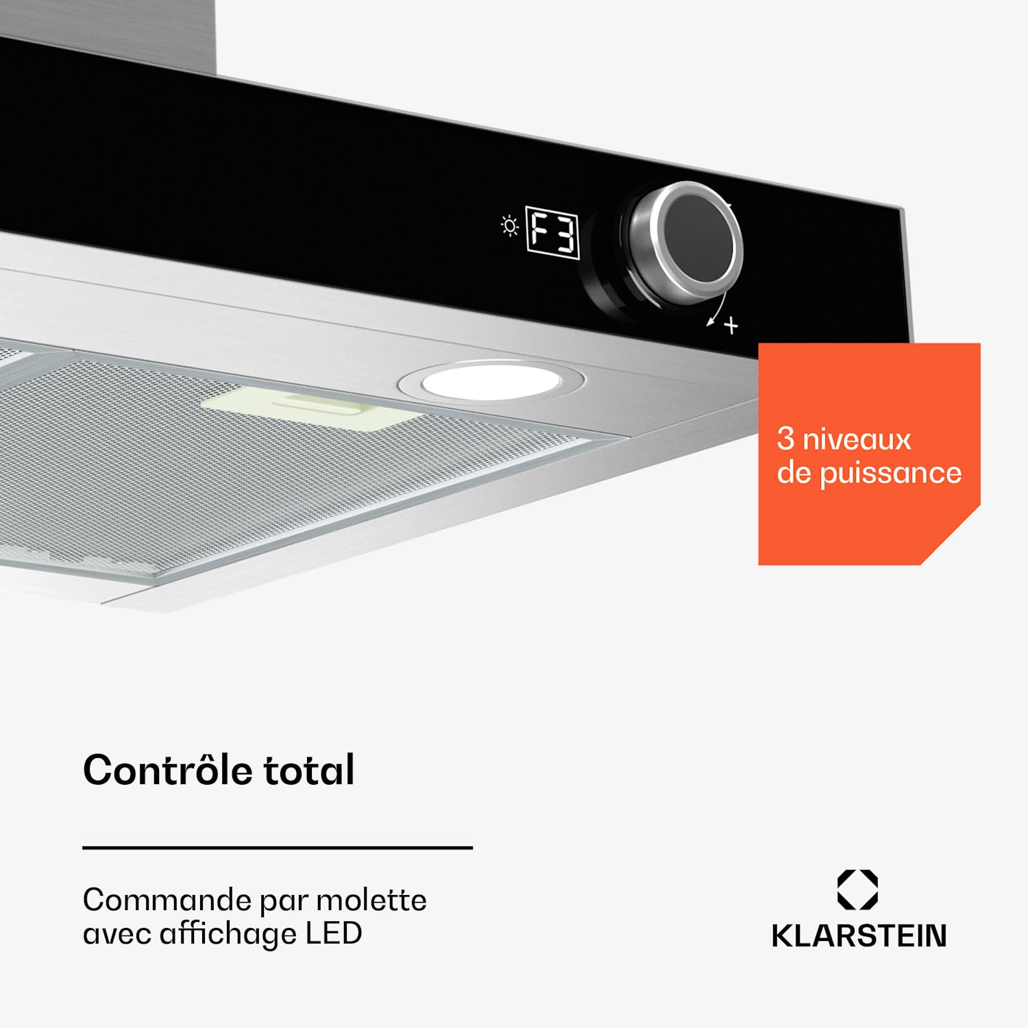 AirNova afzuigkap | recirculatie en afvoer | energielabel A++ | 110 W | 620 m³/h 90 cm | Roestvrij Staal