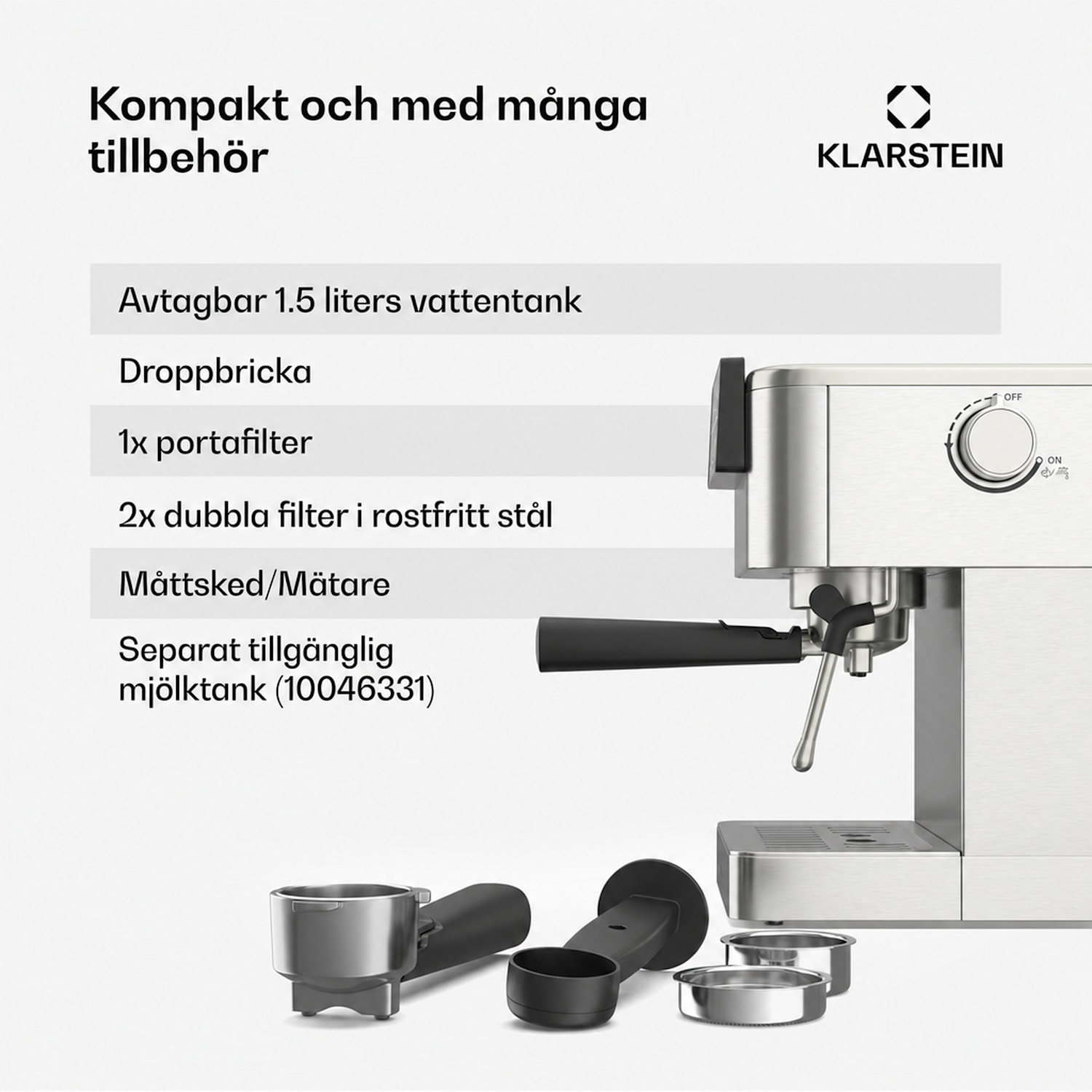 SteelPresso Touch espressomaskin | touch-display | 20 bar | rostfritt stål pekskärm | Rostfritt Stål