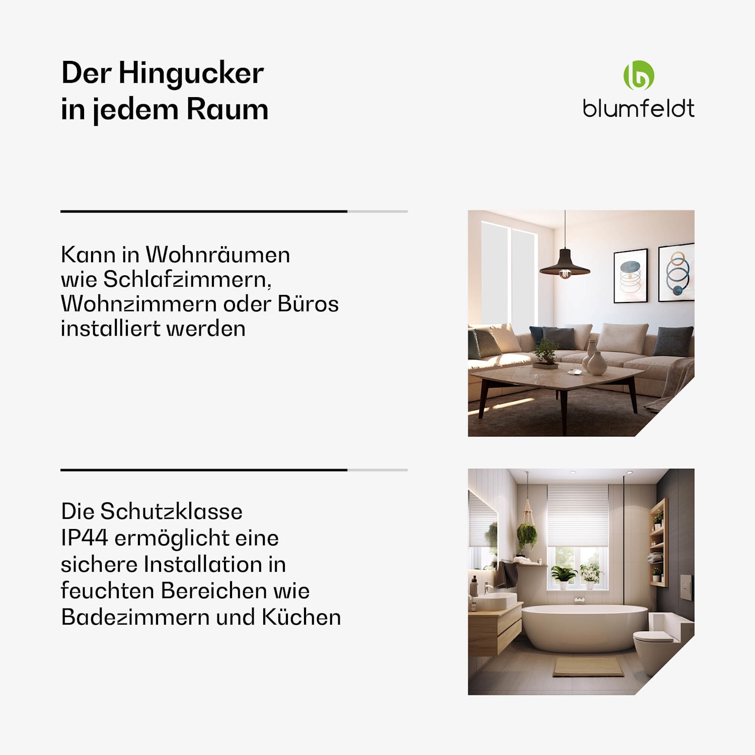 ThermaTouch Konvektor | 2.000 W | elegantes Design | Touch-Bedienung | bis 20 m² Hellgrau