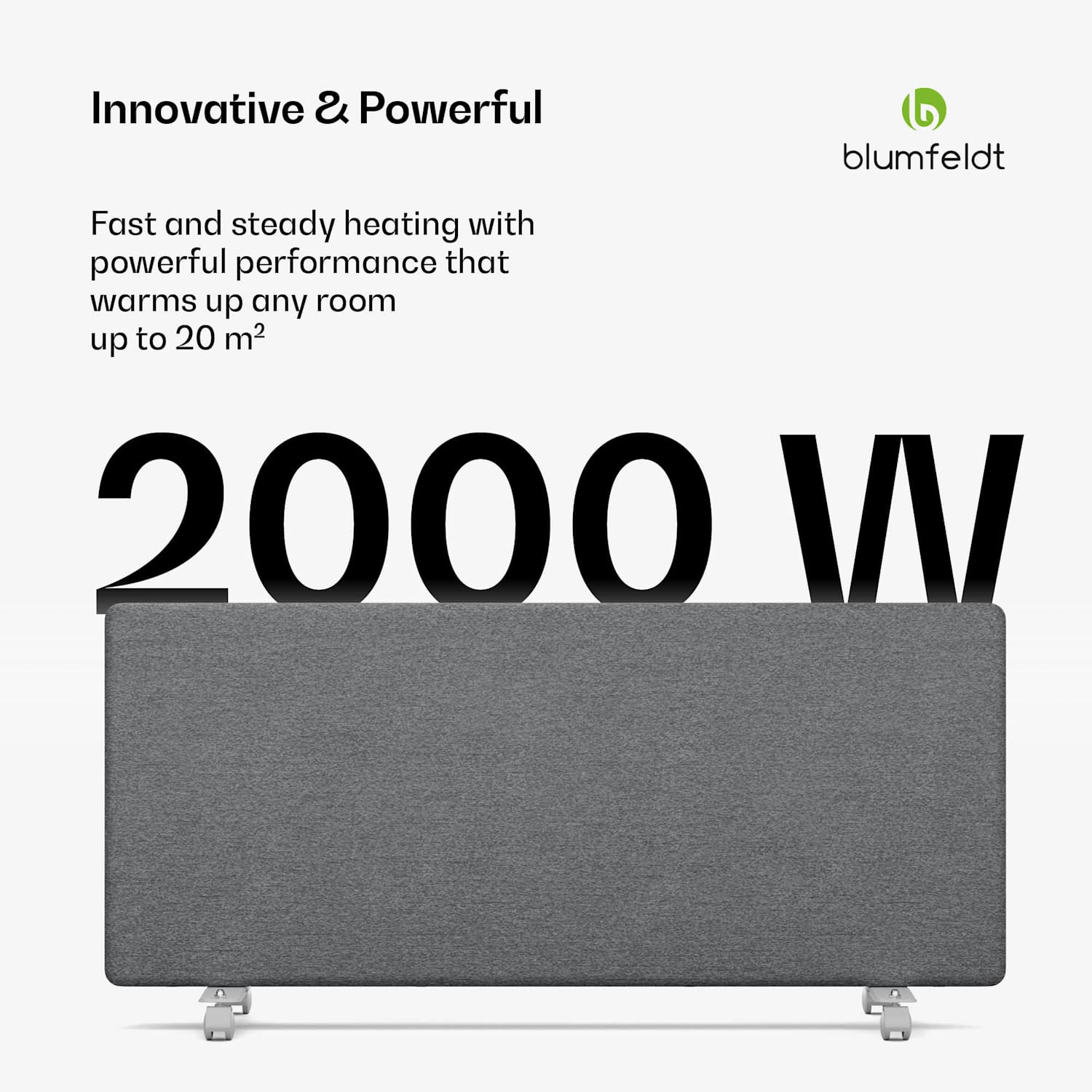 Convetor ThermaTouch | 2.000 W | design elegante | controlo touch | até 20 m² Cinzento Claro