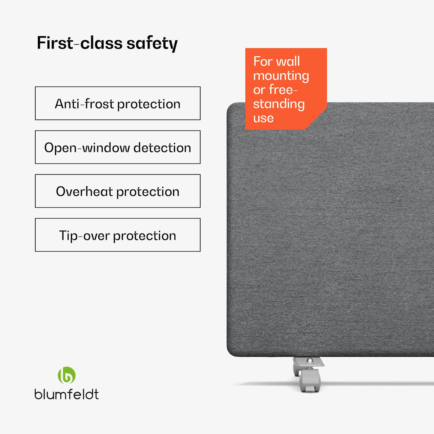Convetor ThermaTouch | 2.000 W | design elegante | controlo touch | até 20 m² Cinzento Claro