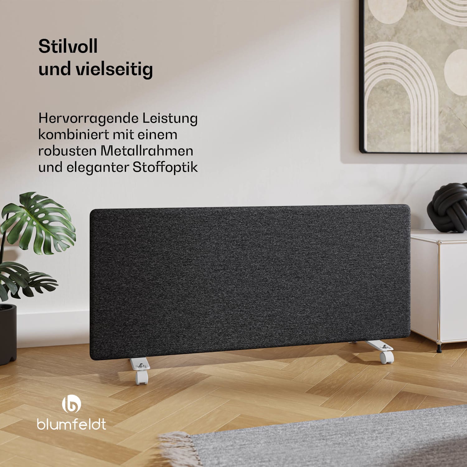 ThermaTouch Konvektor | 2.000 W | elegantes Design | Touch-Bedienung | bis 20 m² Dunkelgrau