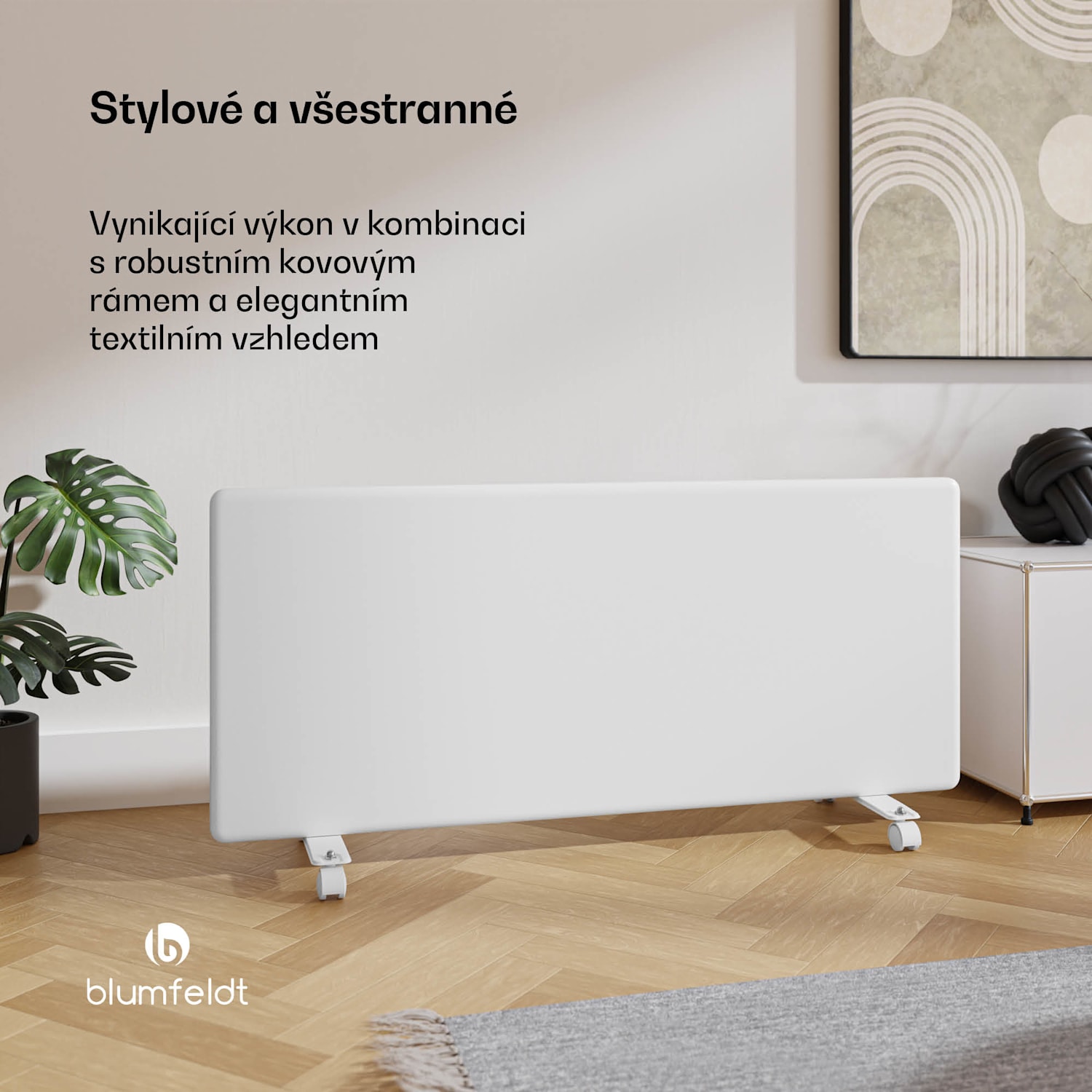 ThermaTouch konvektor, 2 000 W, elegantní design, dotykové ovládání, do 20 m² 