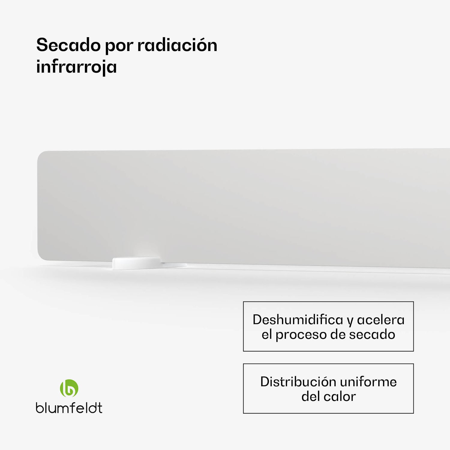 Secador mural infrarrojo DryWave | 50 W | seca pintura y yeso | posibilidad de montaje en pared 1 Panel