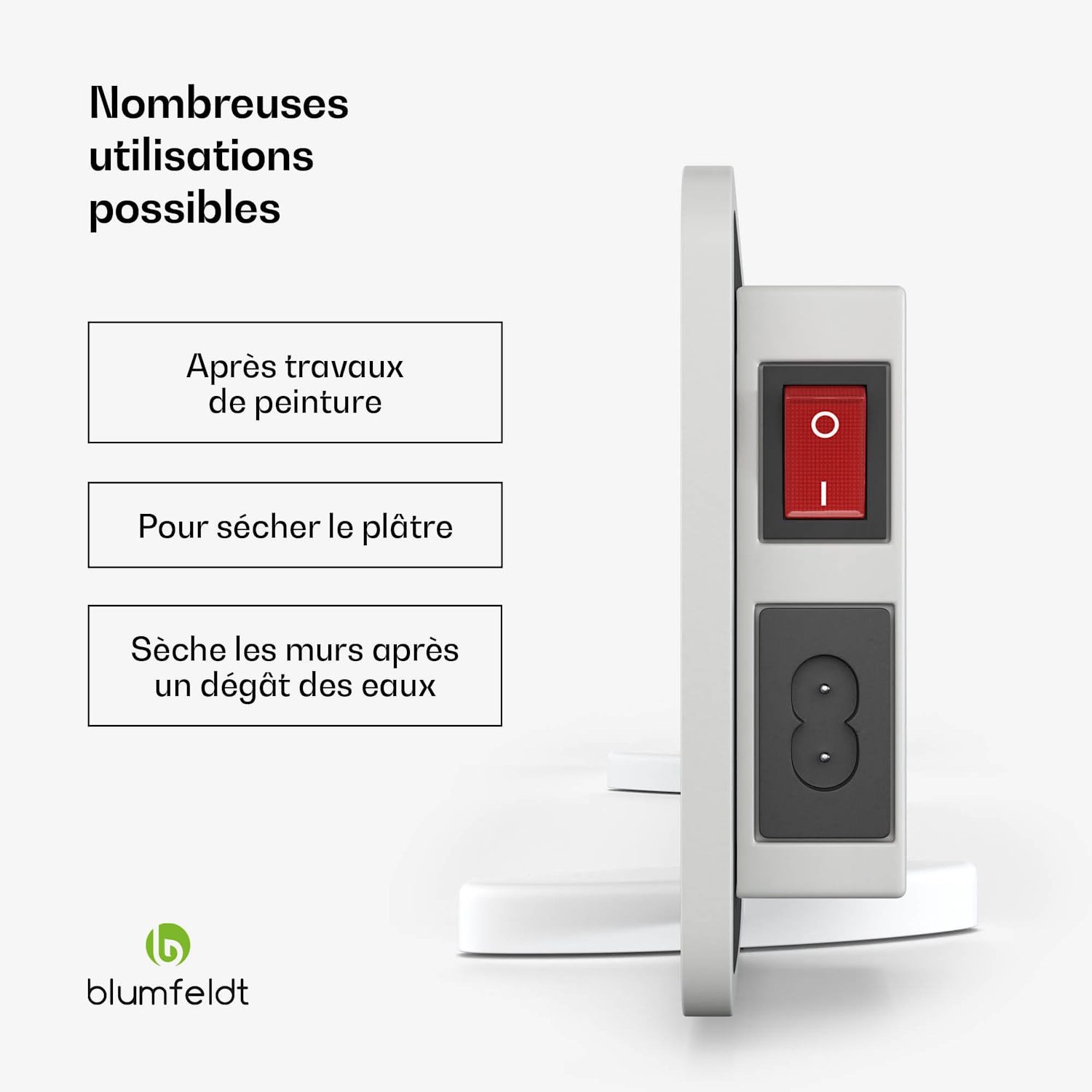 DryWave sèche mur infrarouge | 50 - 100 W | sèche la peinture et le crépi | montage mural possible 