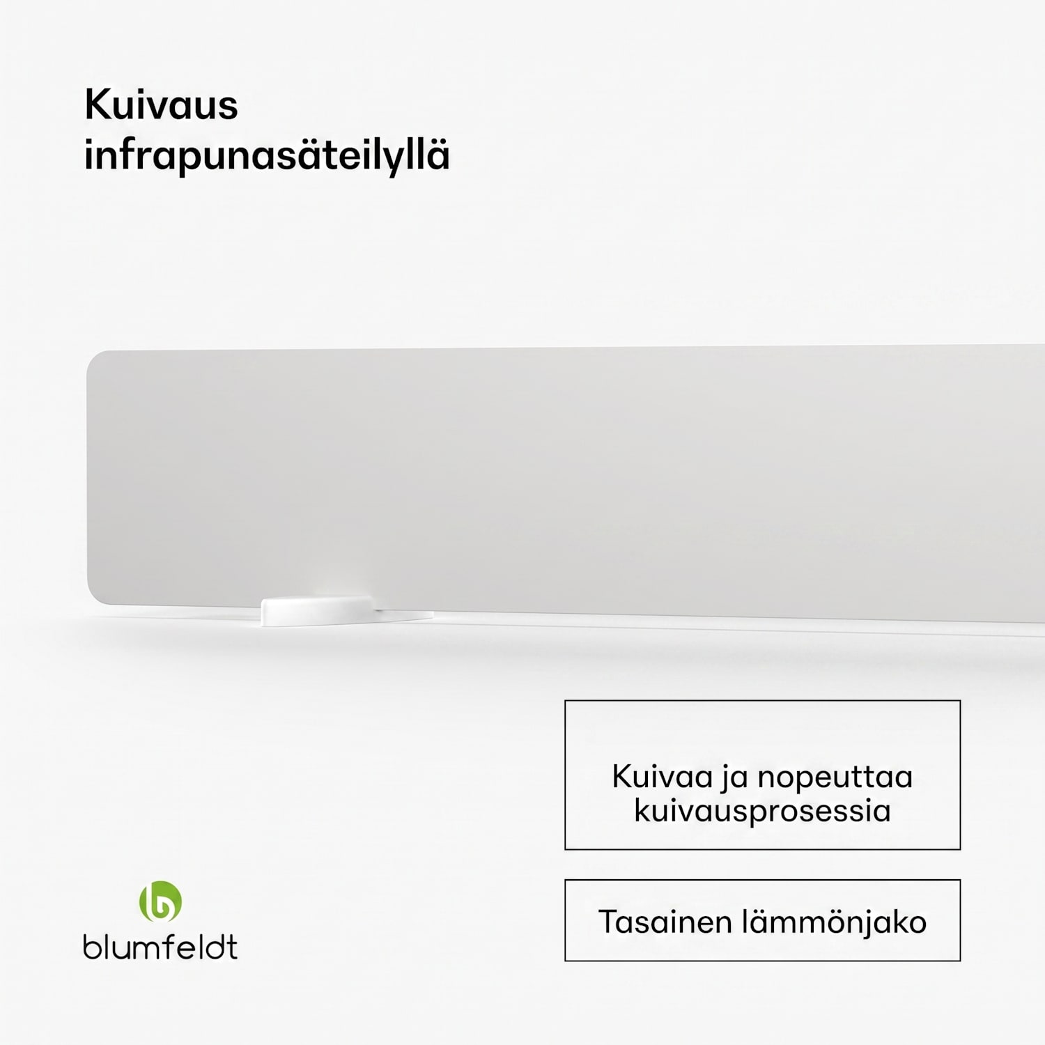 DryWave infrapunaseinäkuivain | 50–150 W | kuivattaa maalia ja rappausta | seinäasennus mahdollinen 