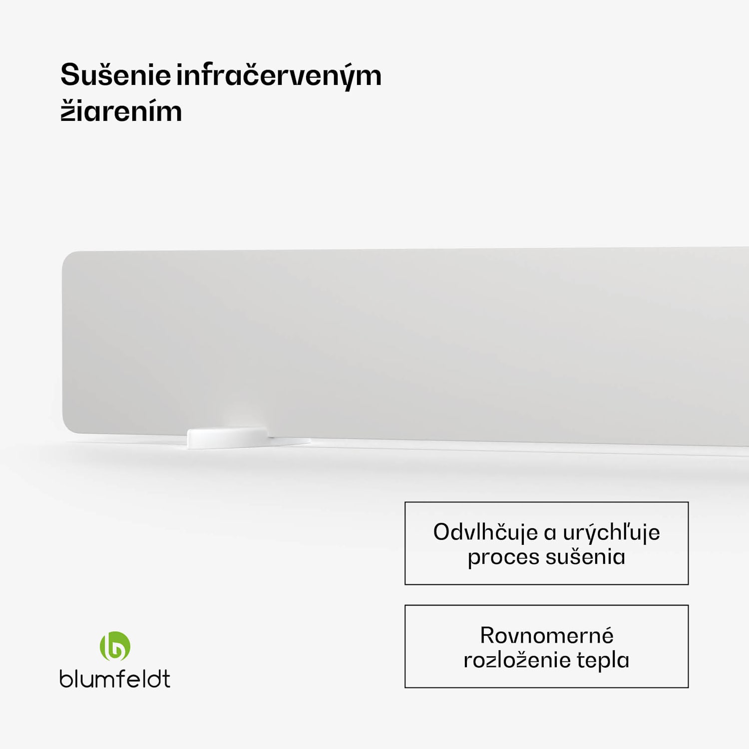 DryWave infračervený sušič stien, 50-150 W, suší farby a omietky, aj montáž na stenu 3 panely