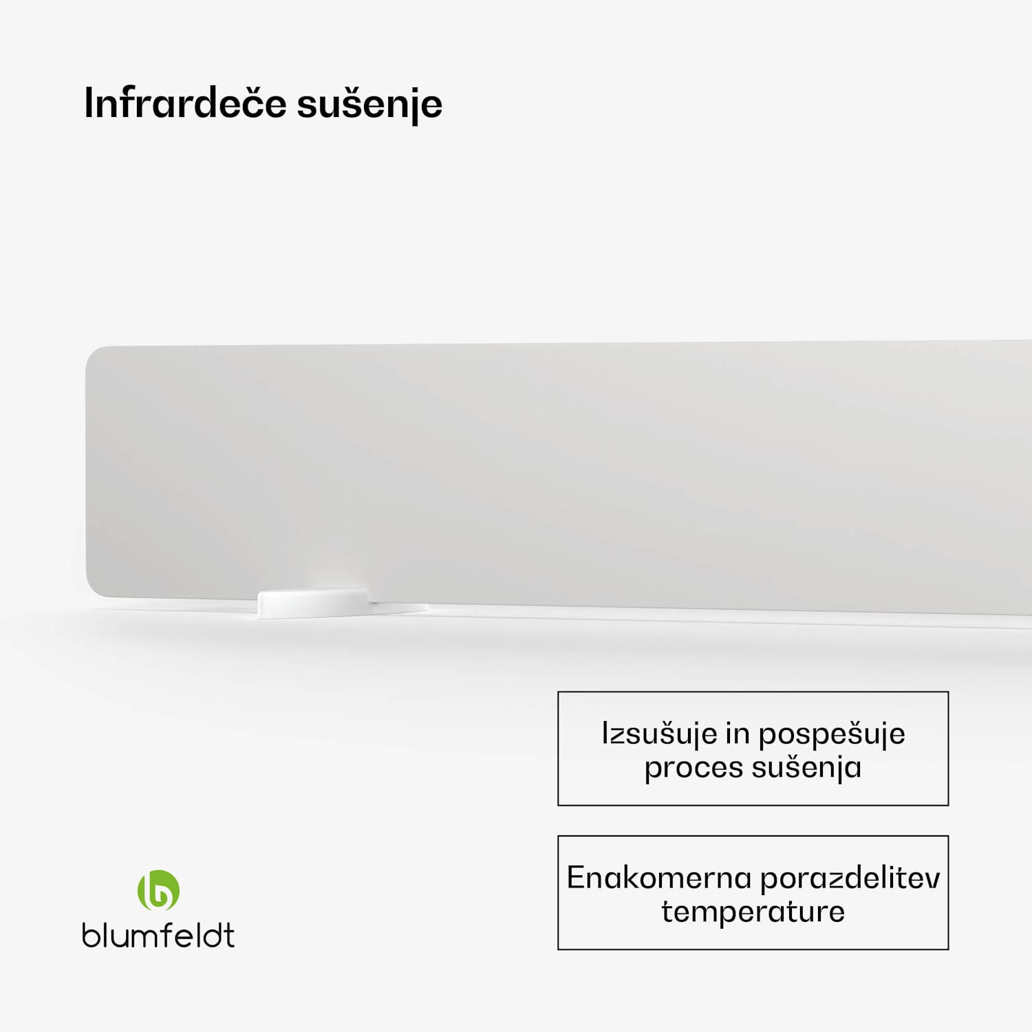 DryWave infrardeči stenski sušilnik, 50-150 W, za barve in omet 3 paneli