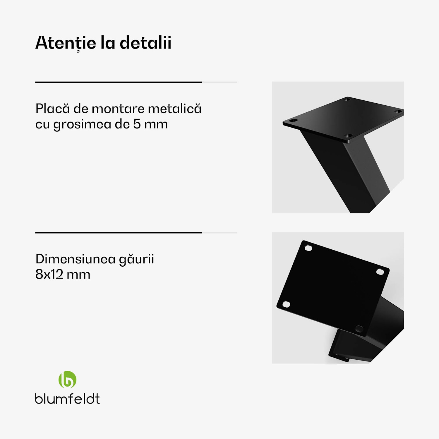 UrbanFodge X picioare de masă, design modern, pentru proiecte DIY, capacitate de încărcare 200 kg 50 x 71 x 12 cm