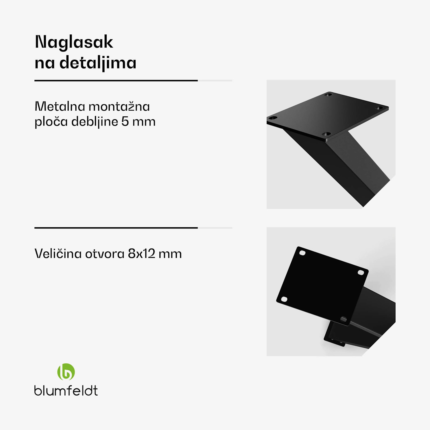 UrbanFodge X noge za stol, moderan dizajn, za DIY projekte, nosivost 200 kg 70 x 71 x 12 cm