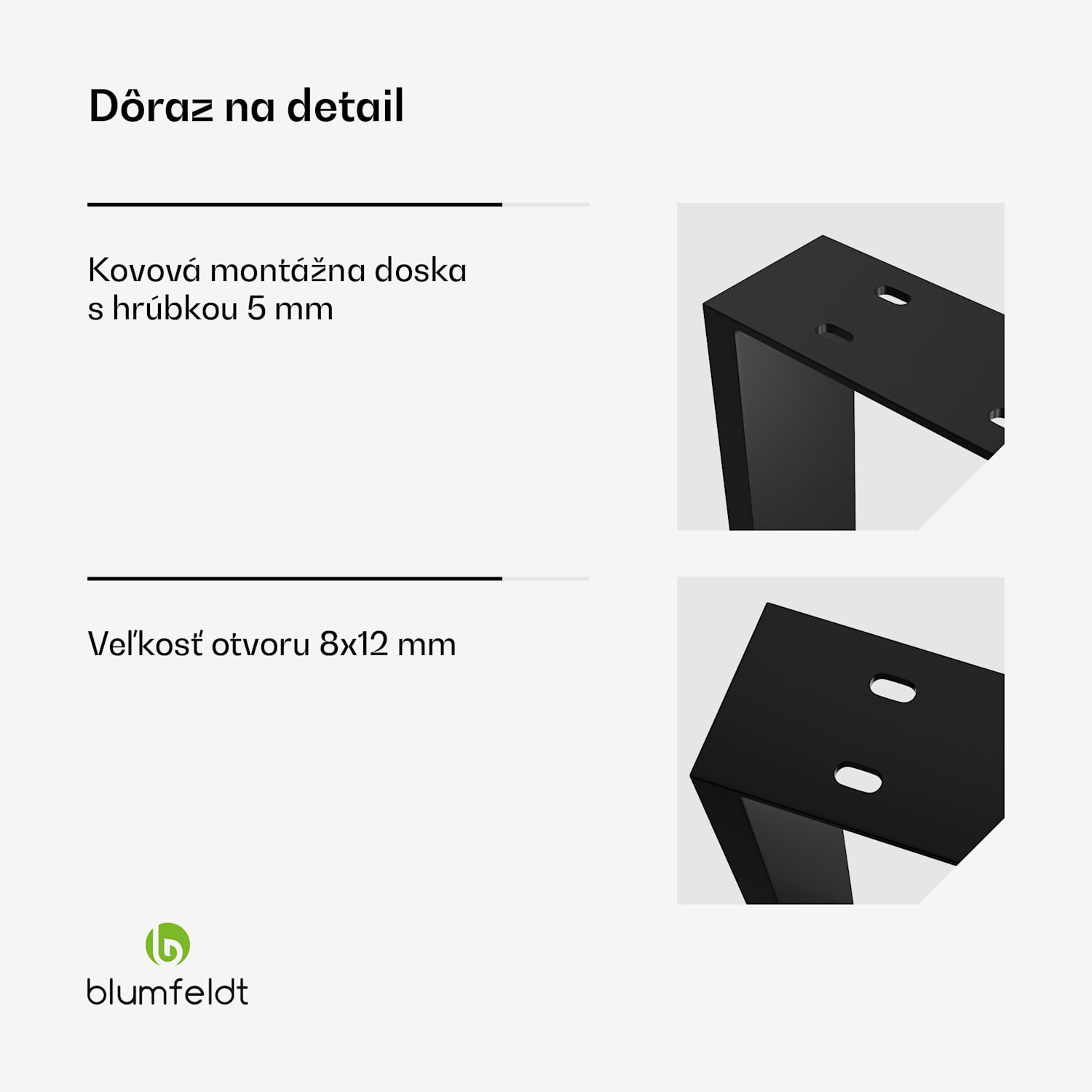 Blumfeldt UrbanFodge U nohy stola, Moderný dizajn, Pre projekty DIY, Nosnosť 200 kg 30 x 43 x 12 cm